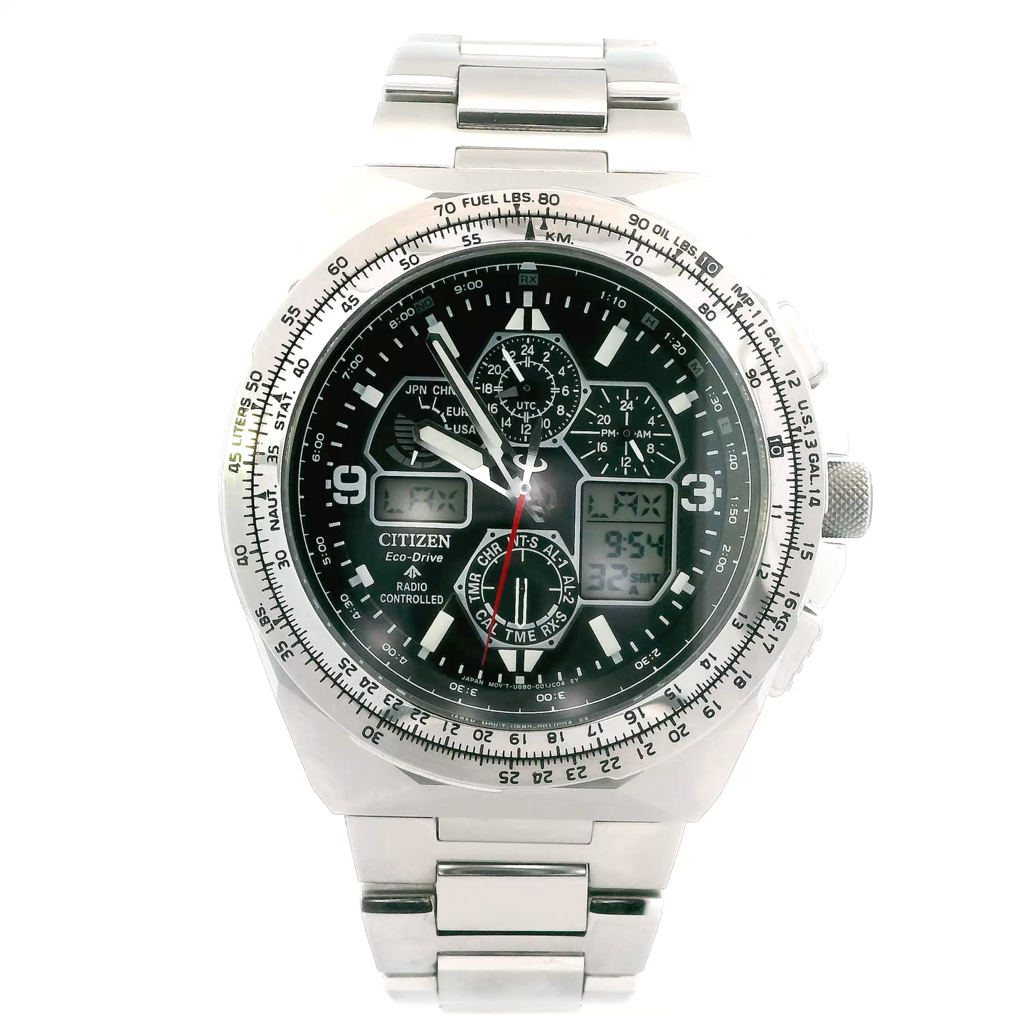 Citizen Eco Drive Radio Controlled Steel Mens Wristwatch - 3N2370751