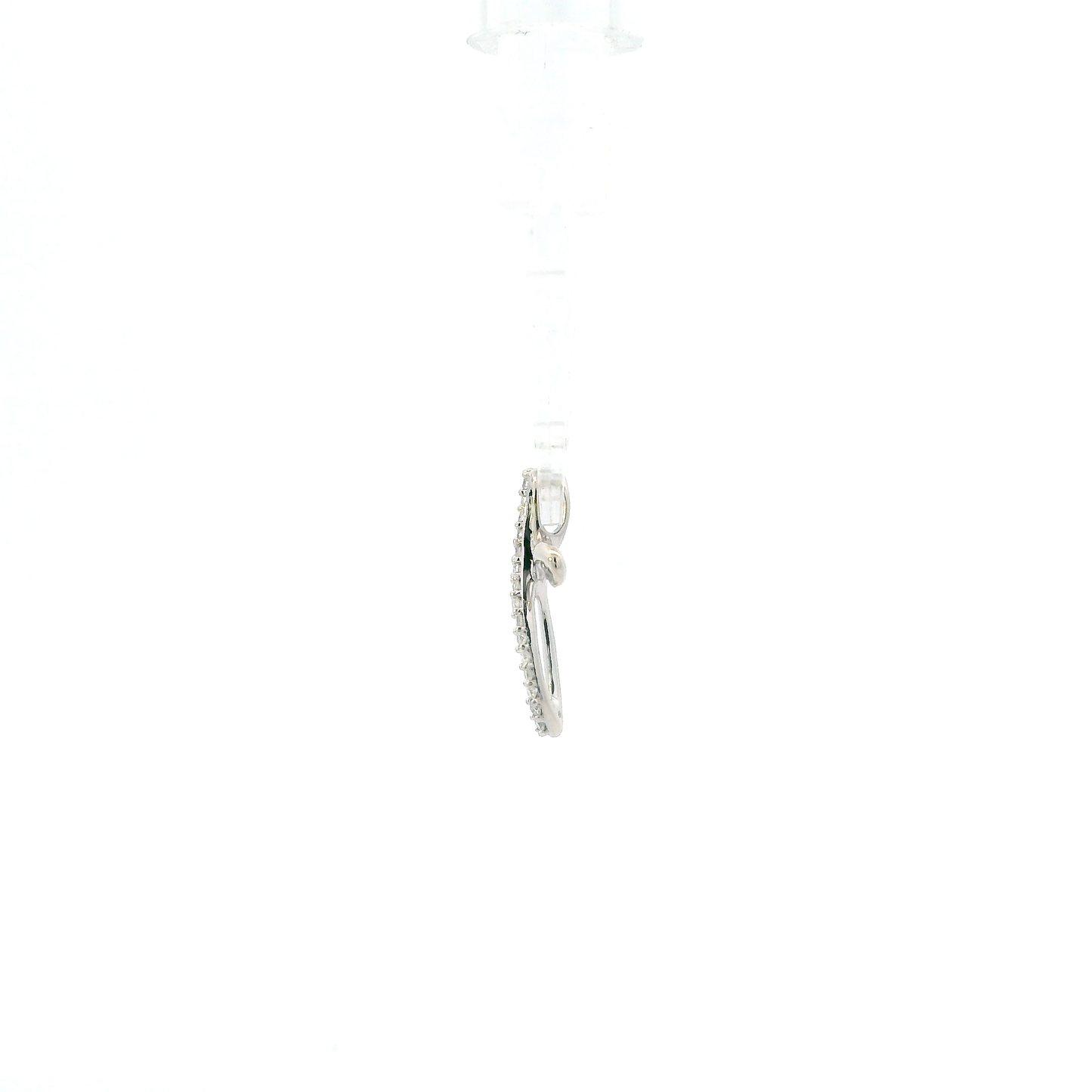10K White Gold Diamond Cross Pendant - 0.06ct