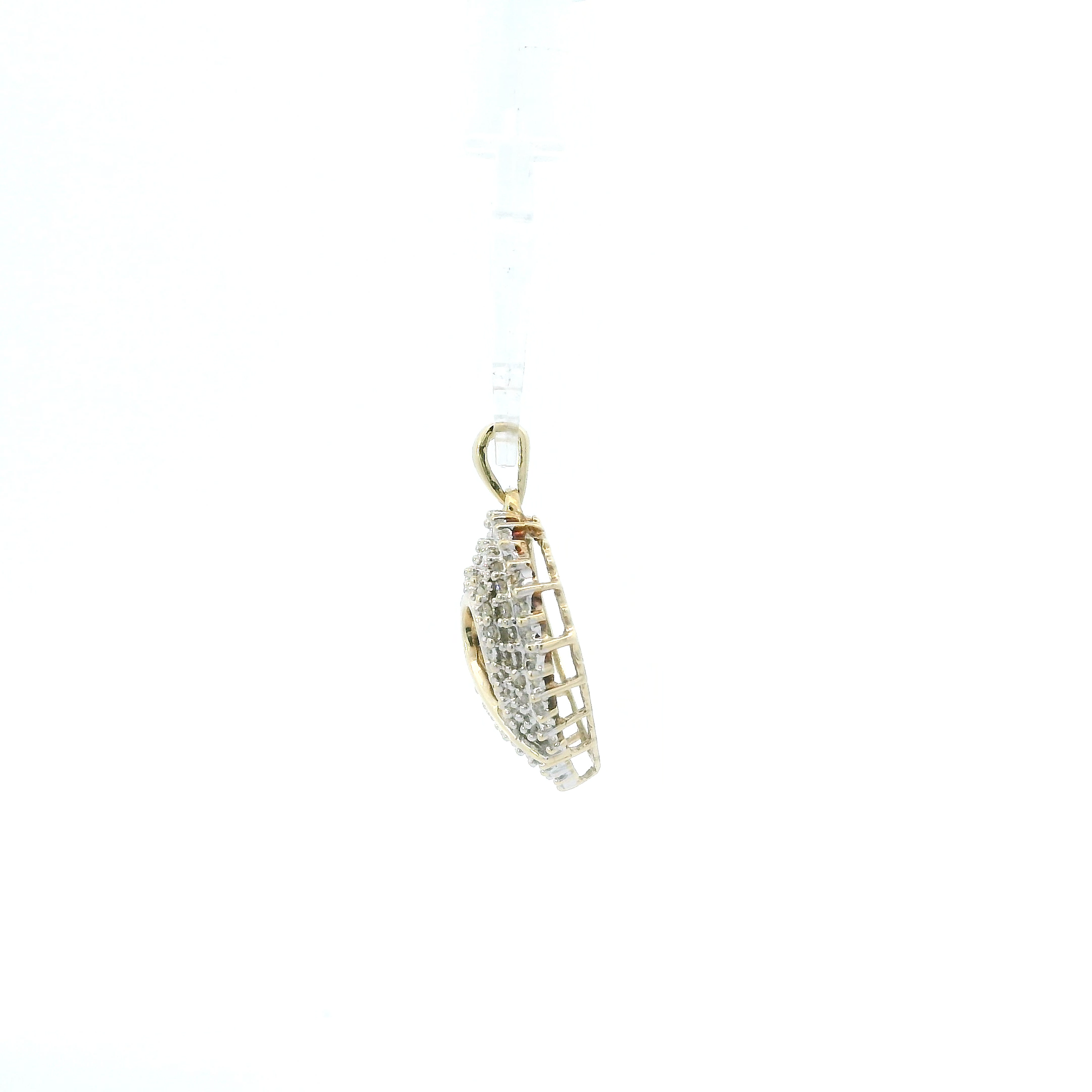 10K Yellow Gold Diamond Heart Pendant