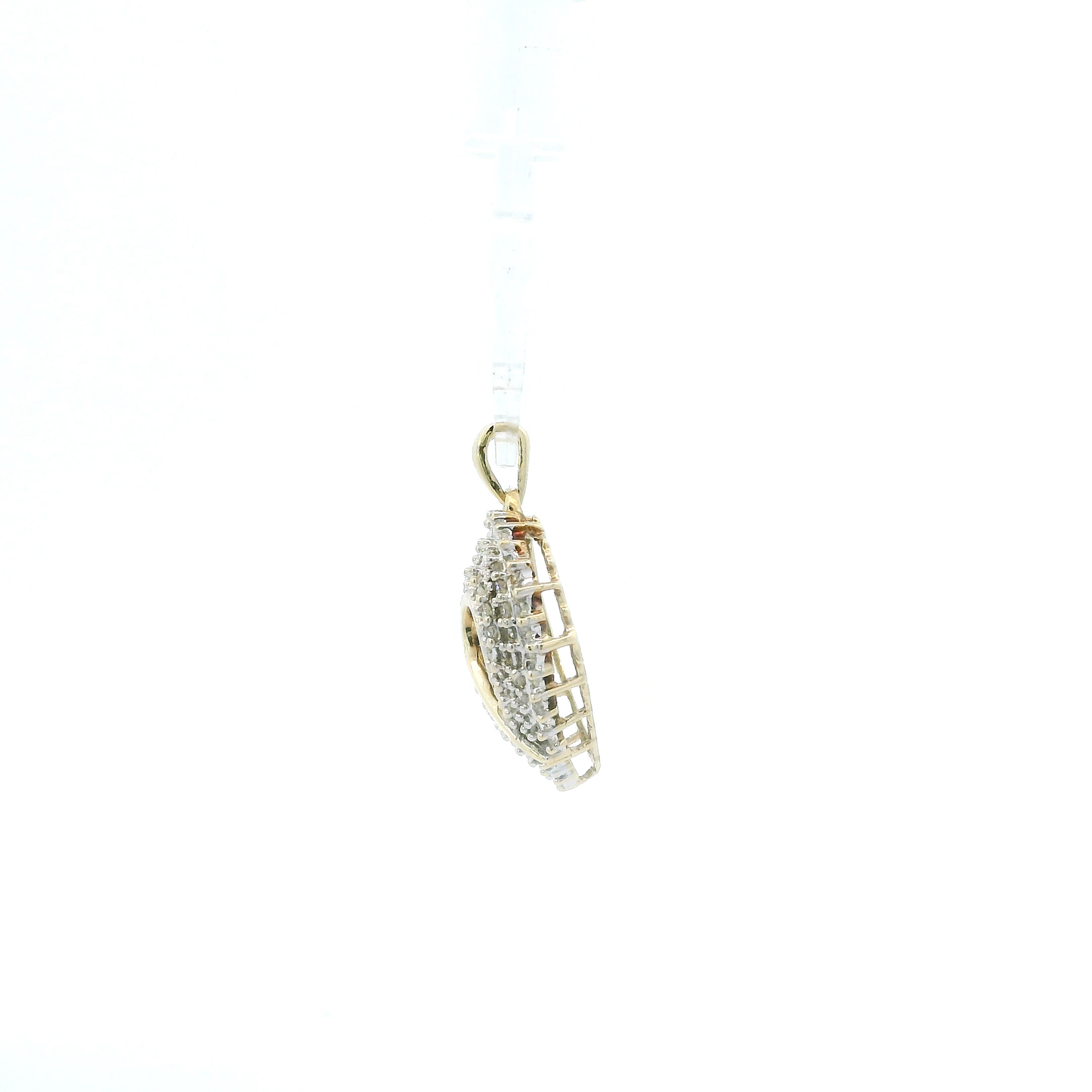 10K Yellow Gold Diamond Heart Pendant