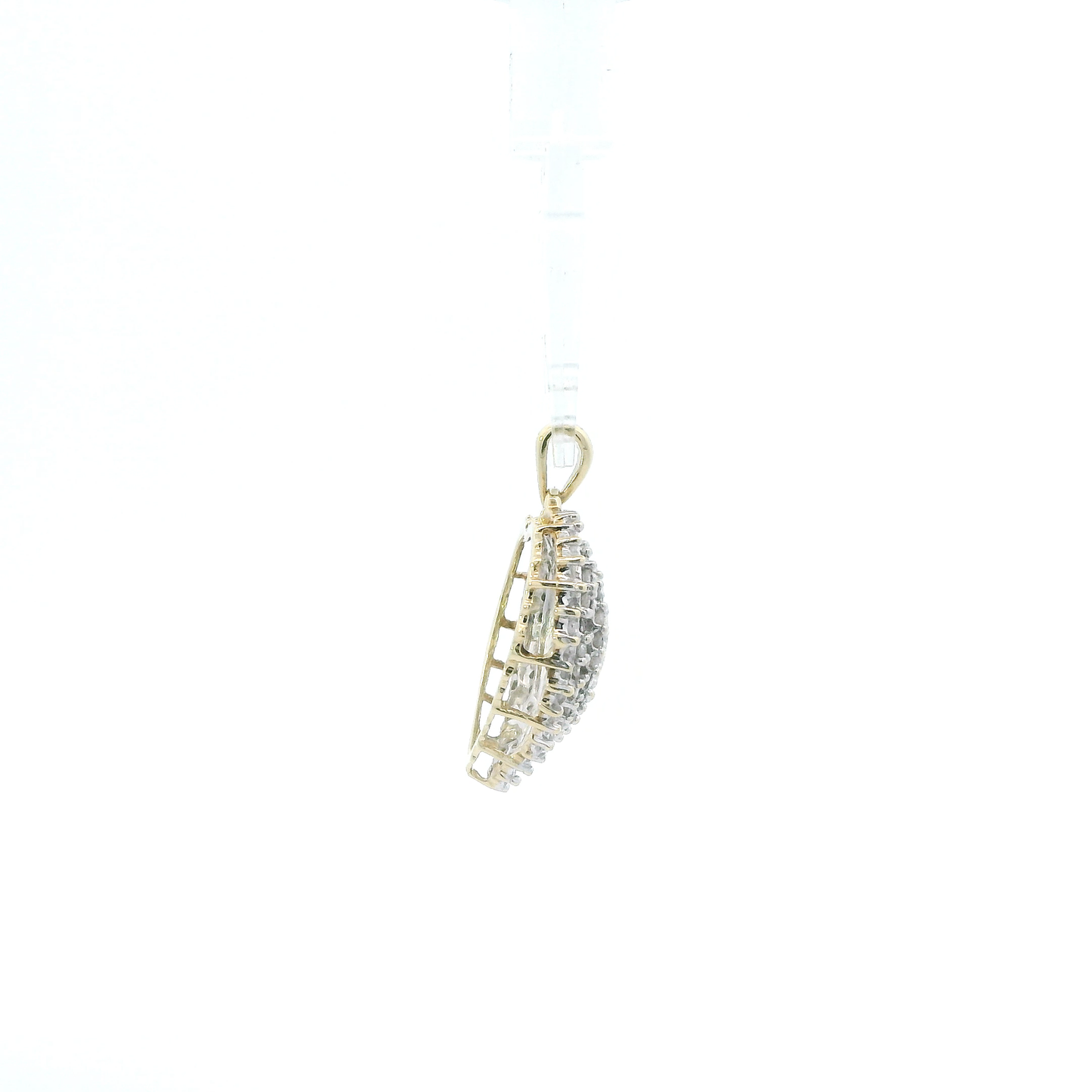 10K Yellow Gold Diamond Heart Pendant