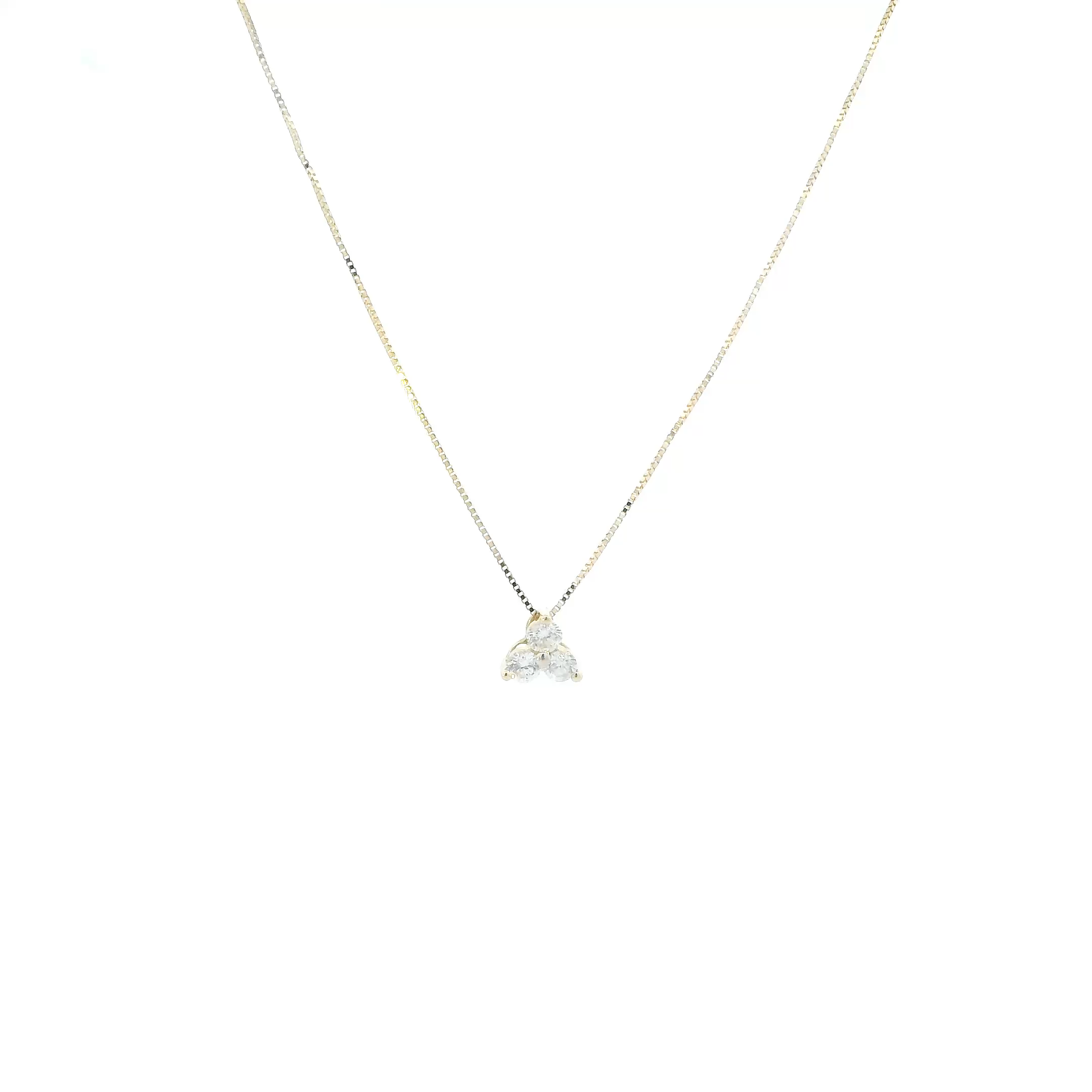 14K Yellow Gold Diamond Pendant & 18