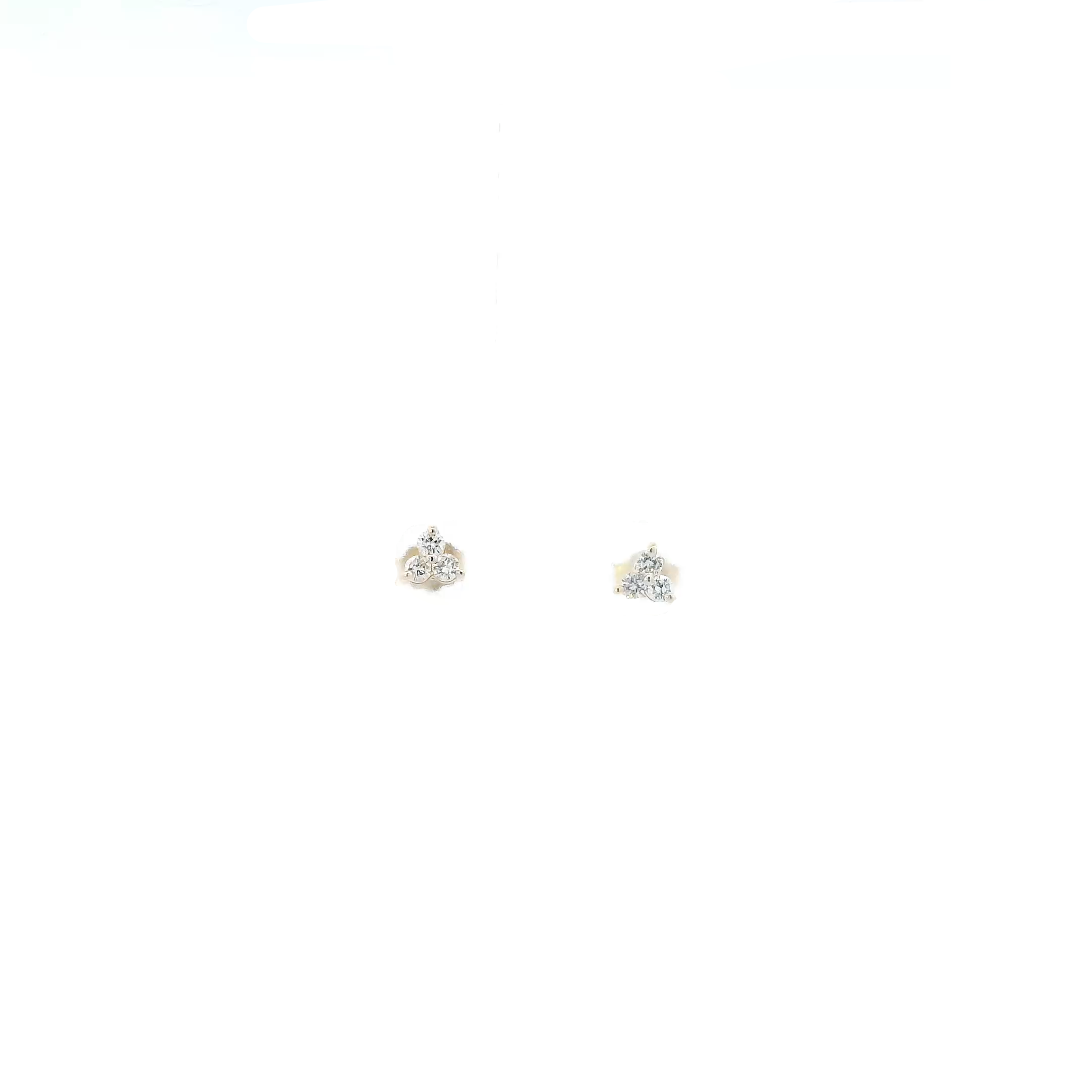 14K Yellow Gold Diamond Earrings 0.24ct