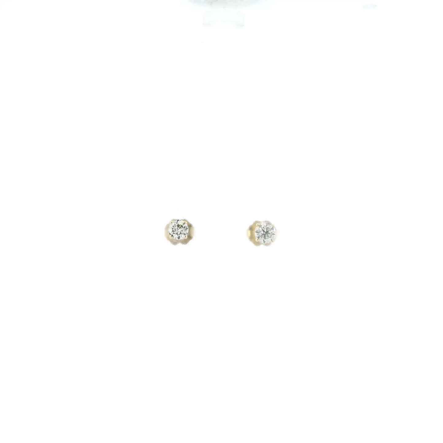 14K Yellow Gold Diamond Earrings - 0.46ct