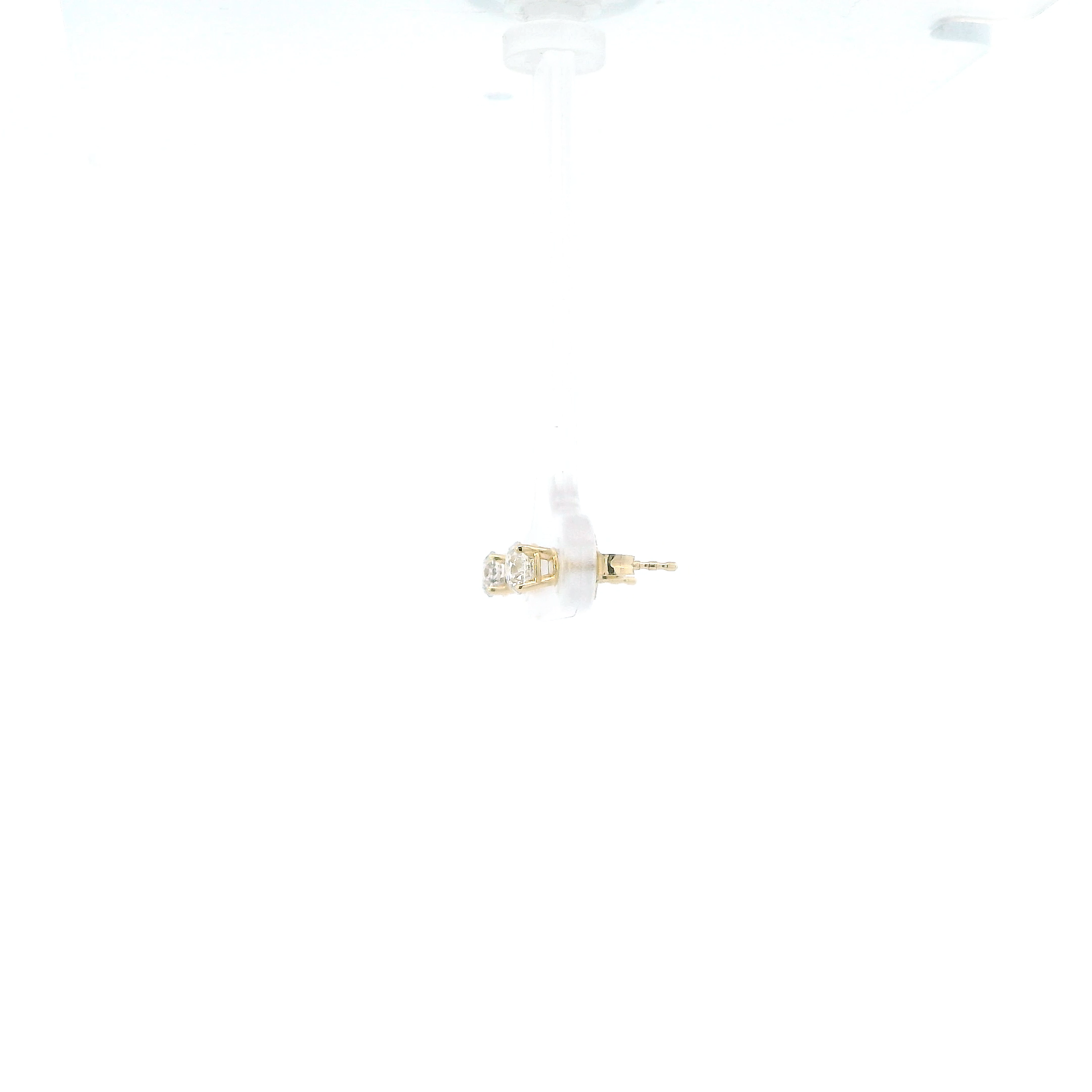 14K Yellow Gold Diamond Earrings - 0.46ct