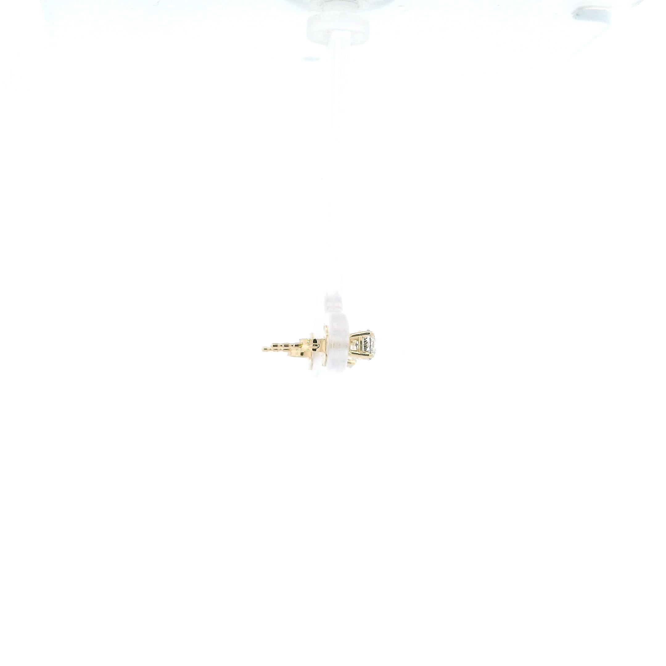 14K Yellow Gold Diamond Earrings - 0.46ct