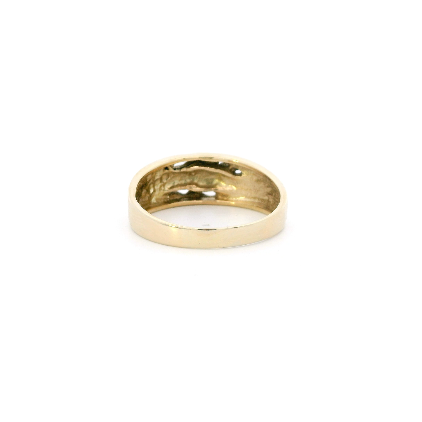14K Yellow Gold Diamond Horse Head Ring - 0.08ct