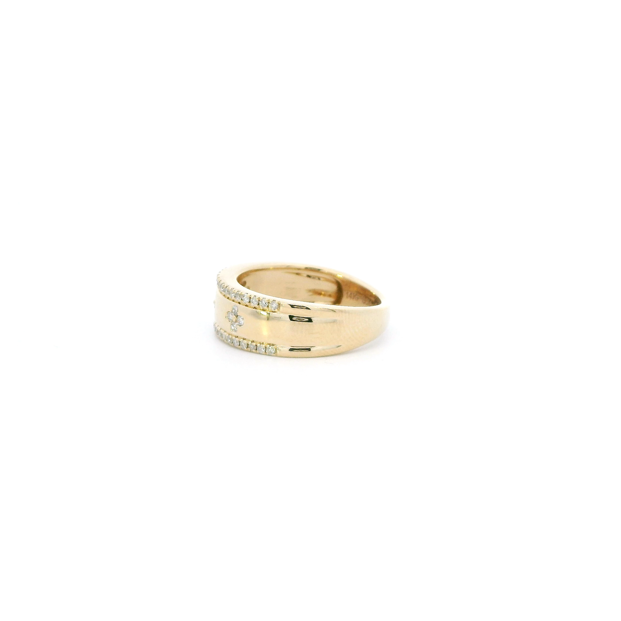 14K Yellow Gold Diamond Womens Ring - 0.31ct