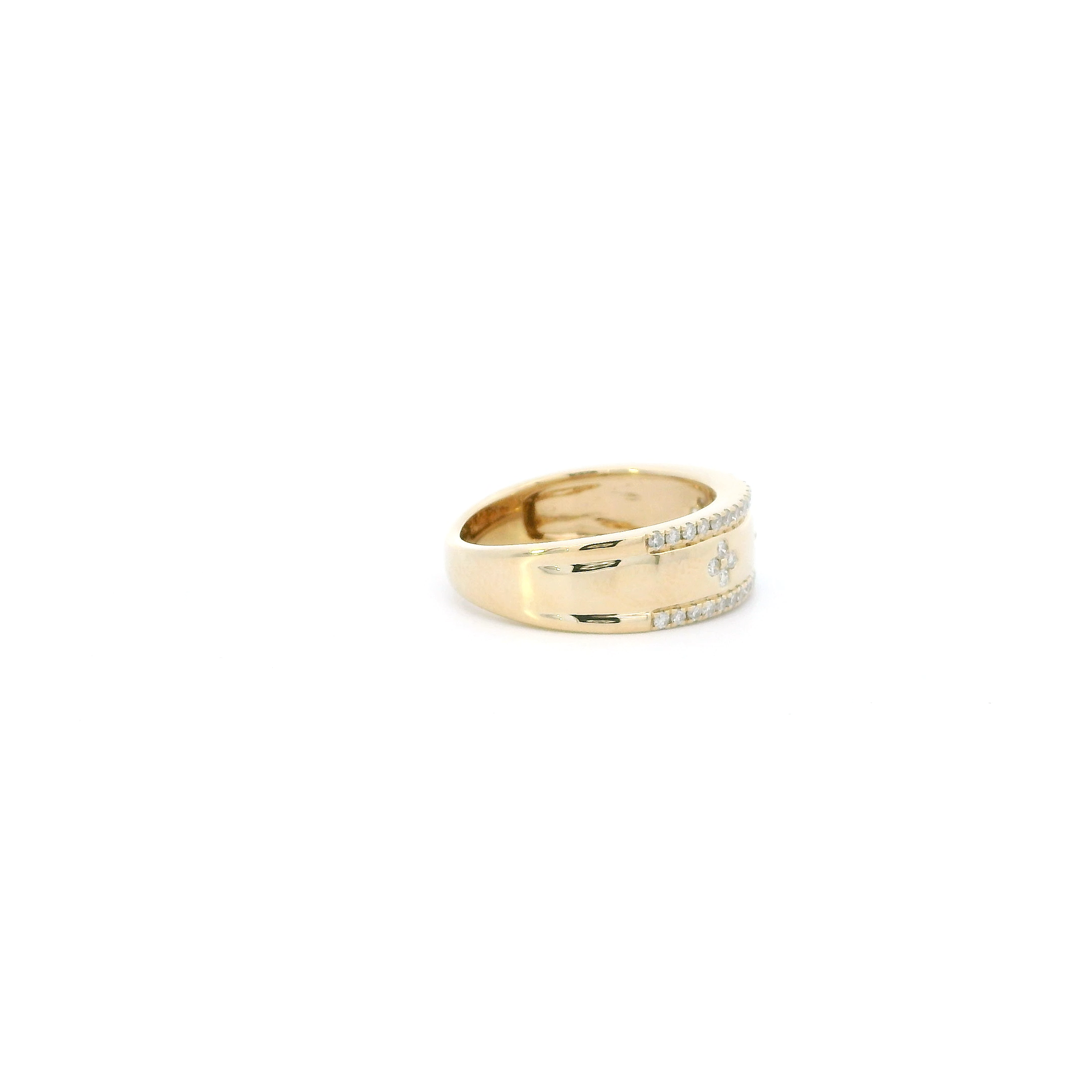 14K Yellow Gold Diamond Womens Ring - 0.31ct