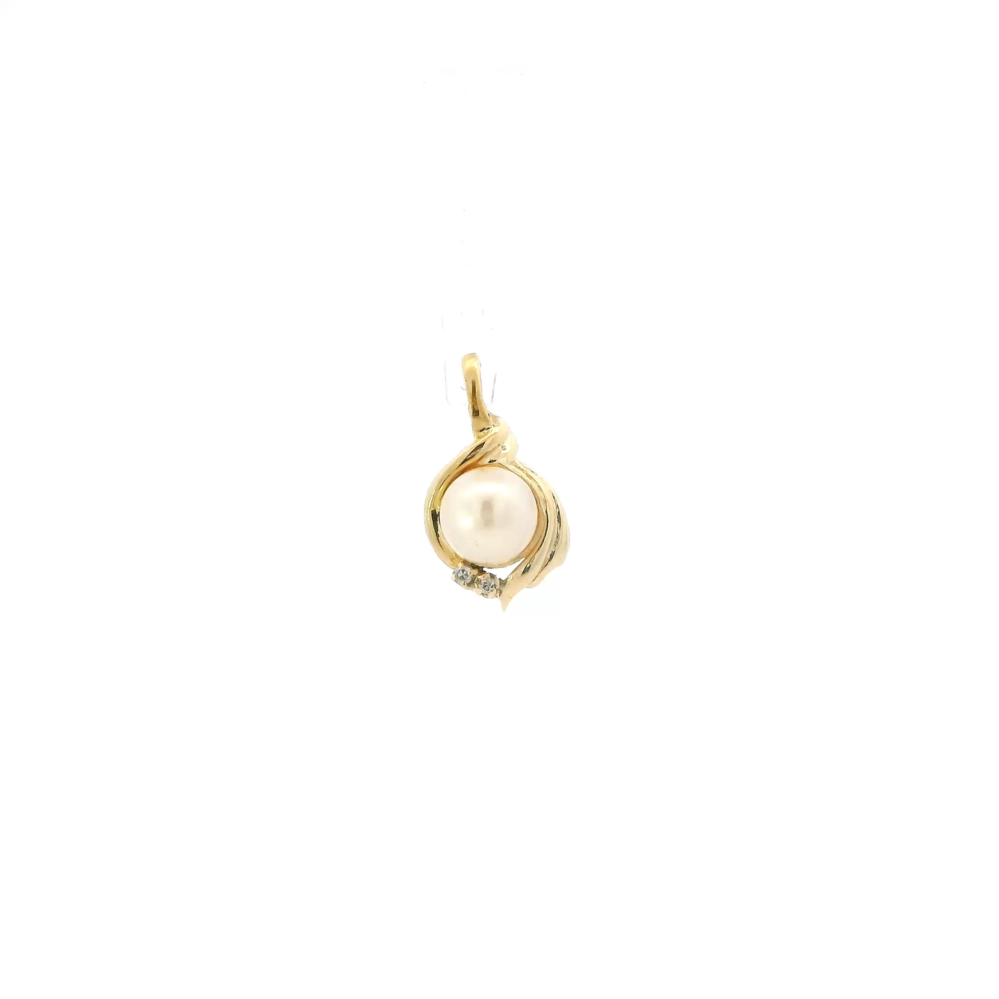 14K Yellow Gold Pearl Pendant