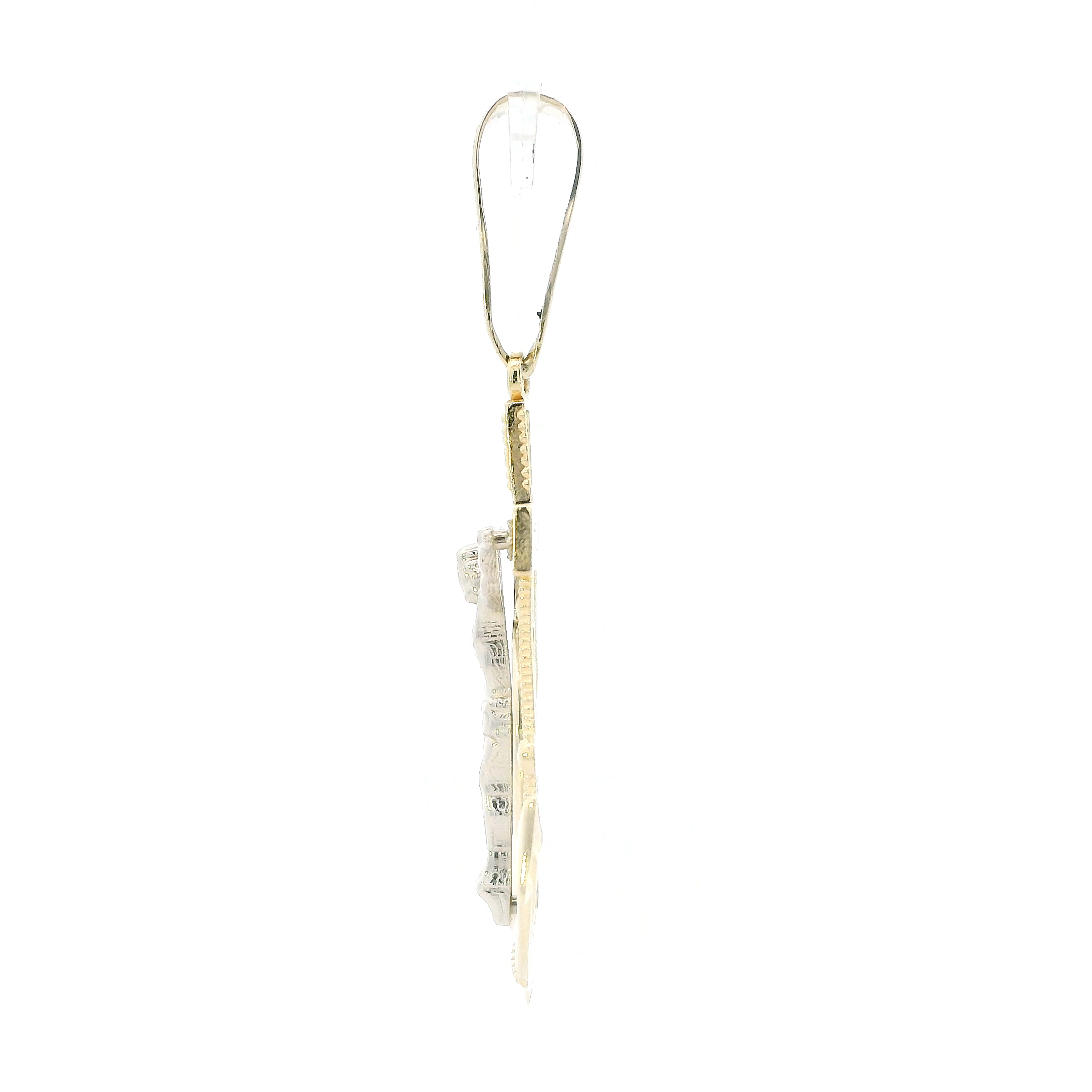 14k Yellow & White Gold Mariner Crucifix Pendant