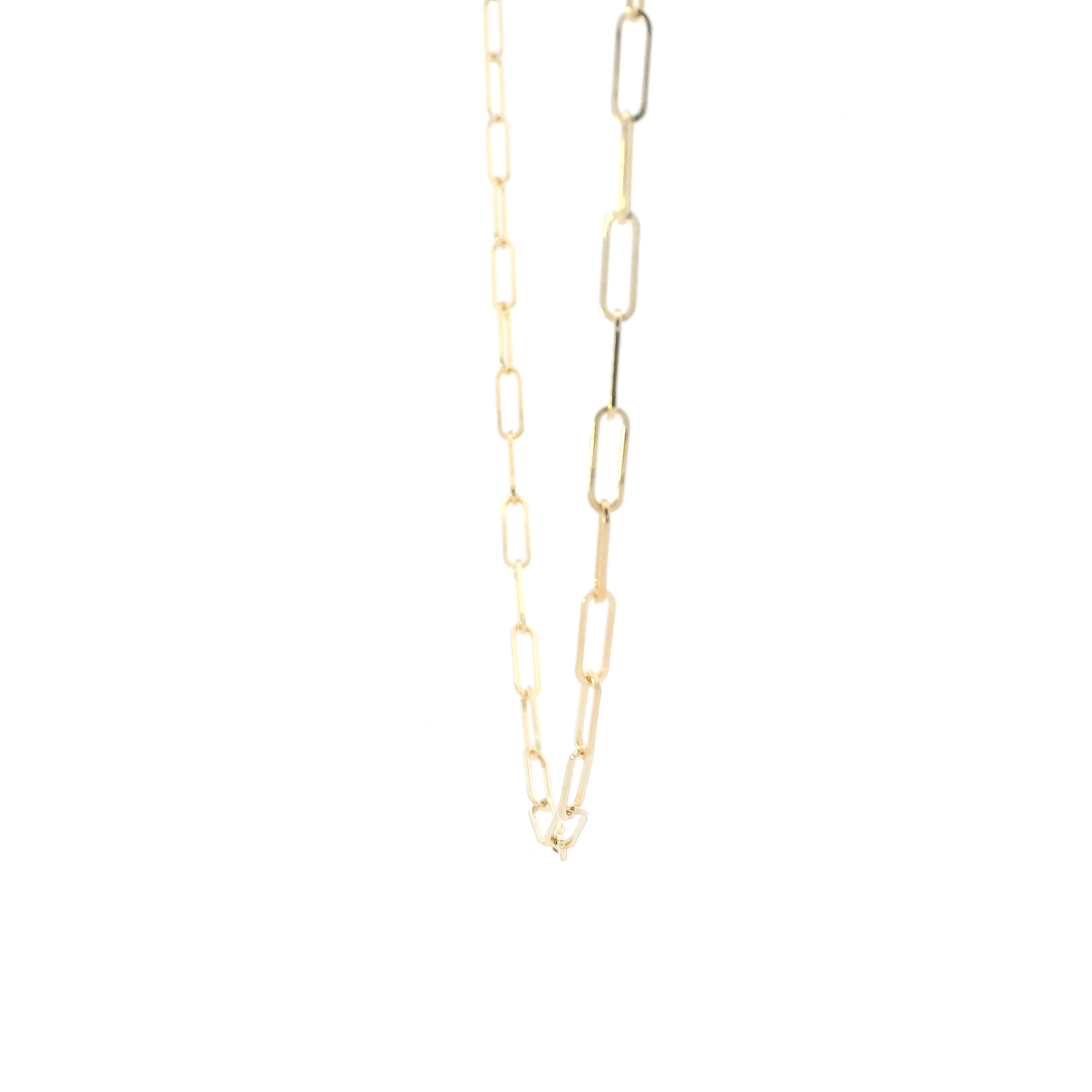 18K Yellow Gold 16" Paperclip Chain
