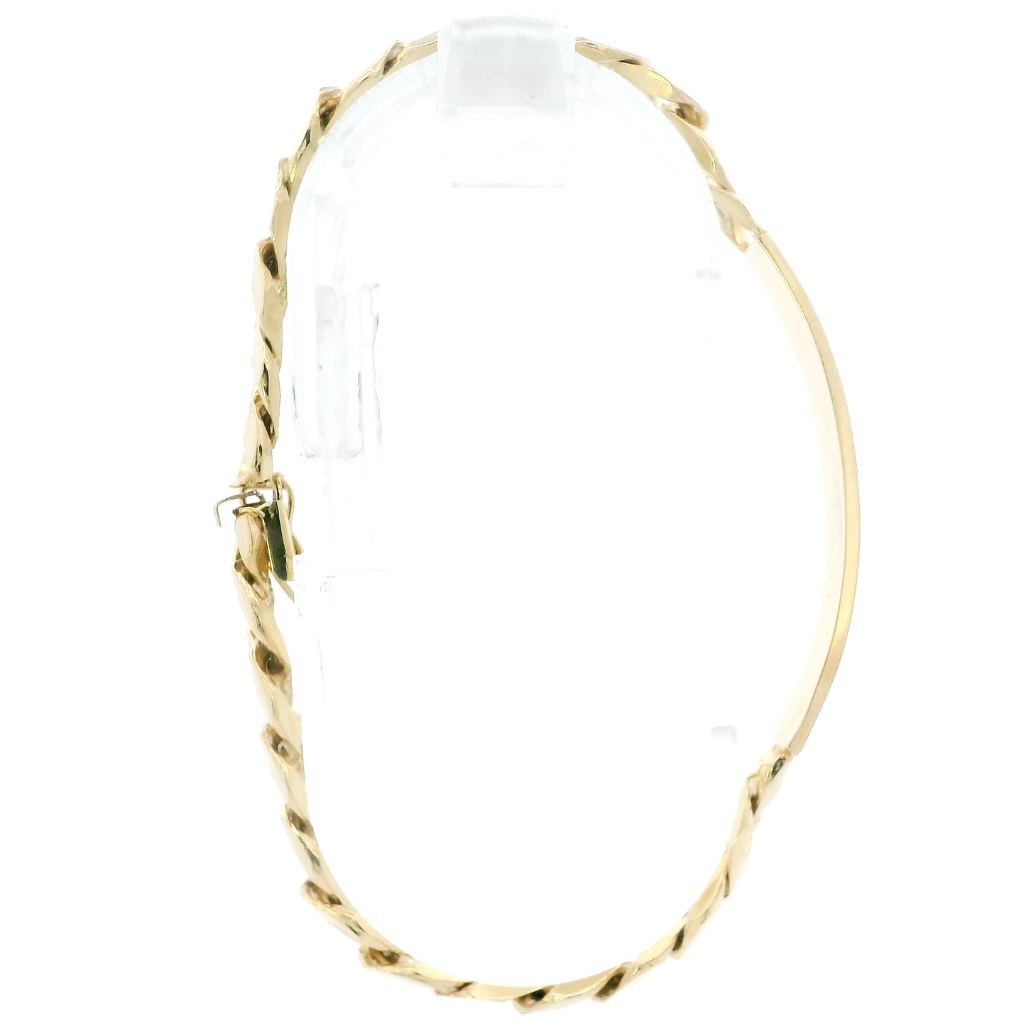 14K Yellow Gold 8.75" Diamond Cut ID Bracelet