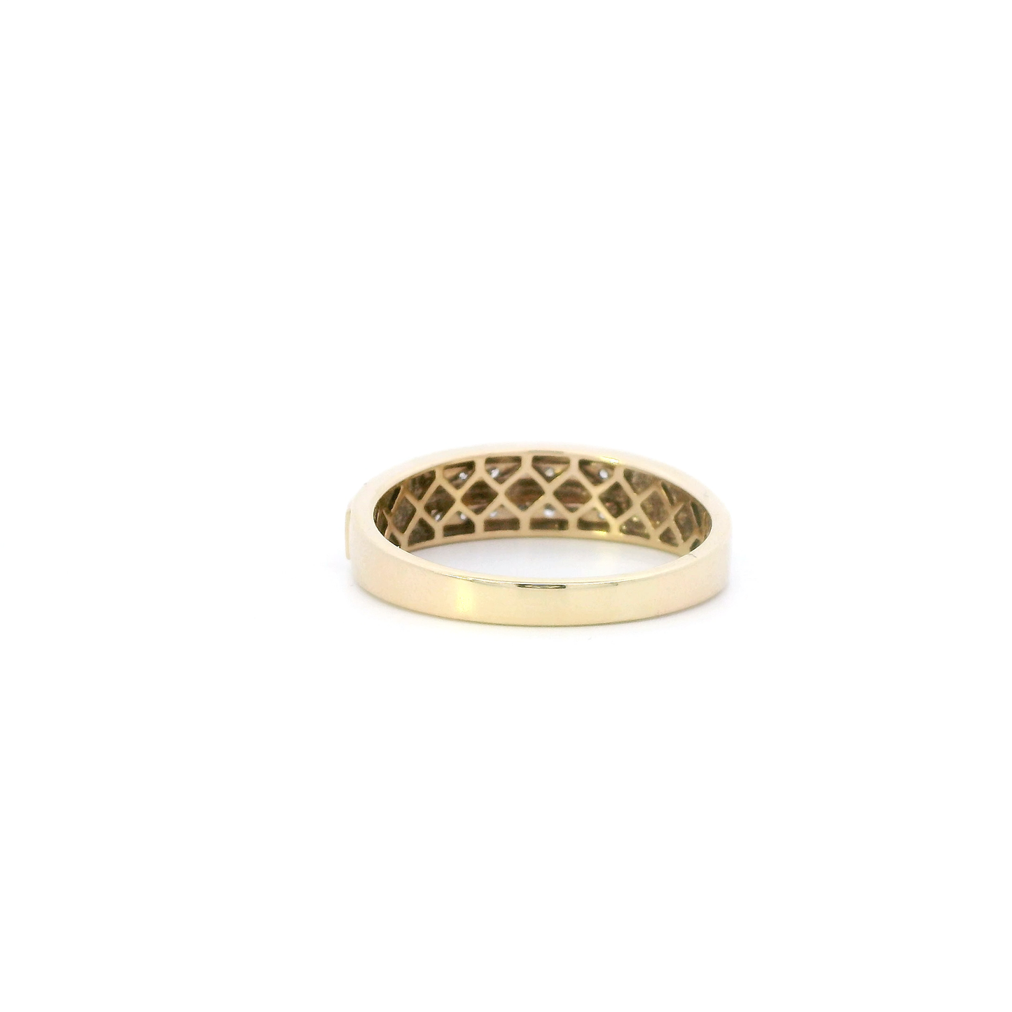 10K Yellow Gold Diamond Mens Ring - 0.21ct