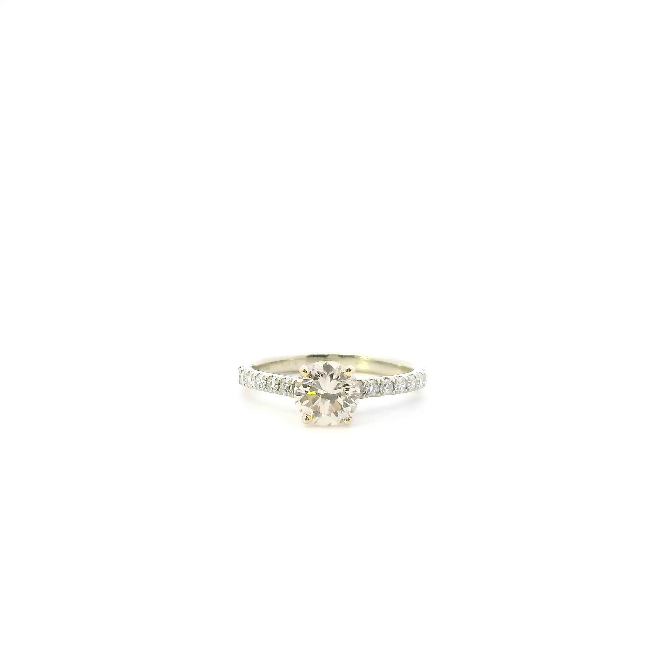 14K White Gold Lab Grown Diamond Womens Ring - 1.45ct