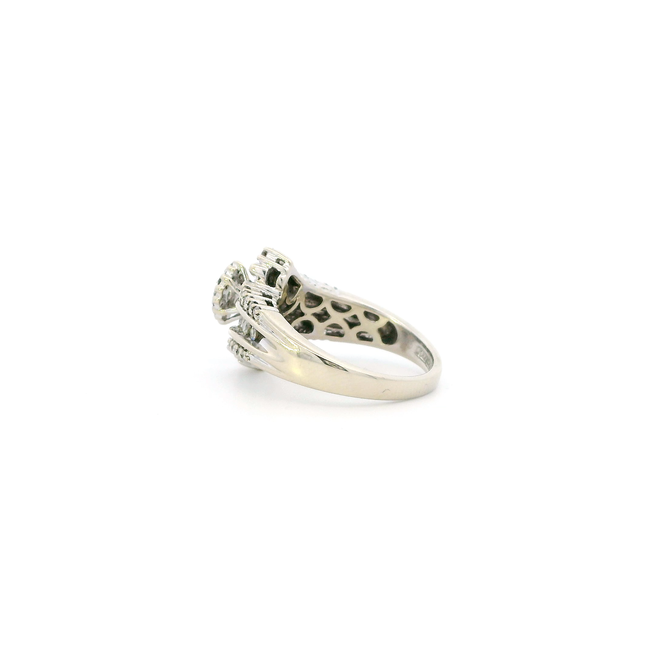 14K White Gold Diamond Womens Ring - 0.46ct