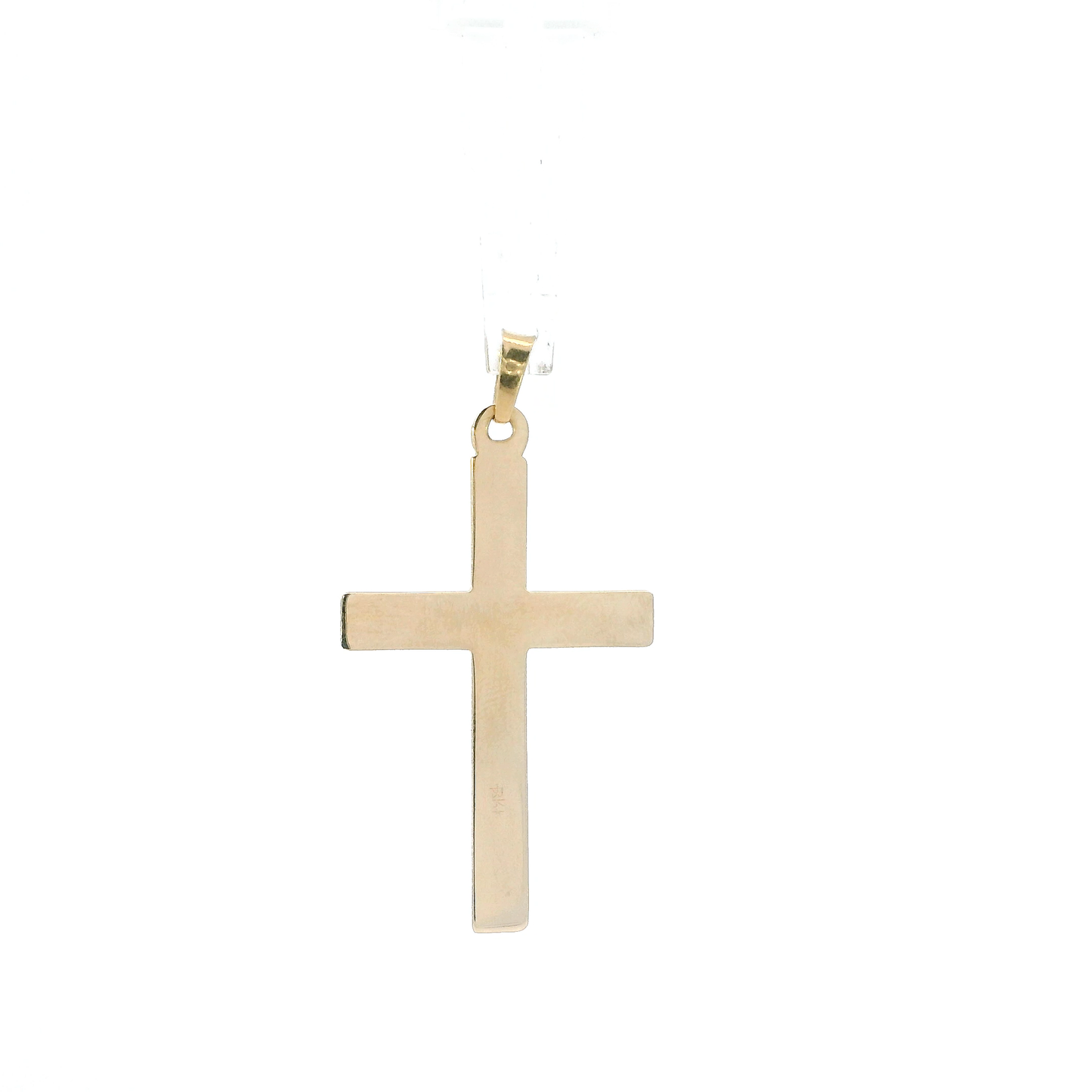 14K Yellow Gold Swirl Cross Pendant