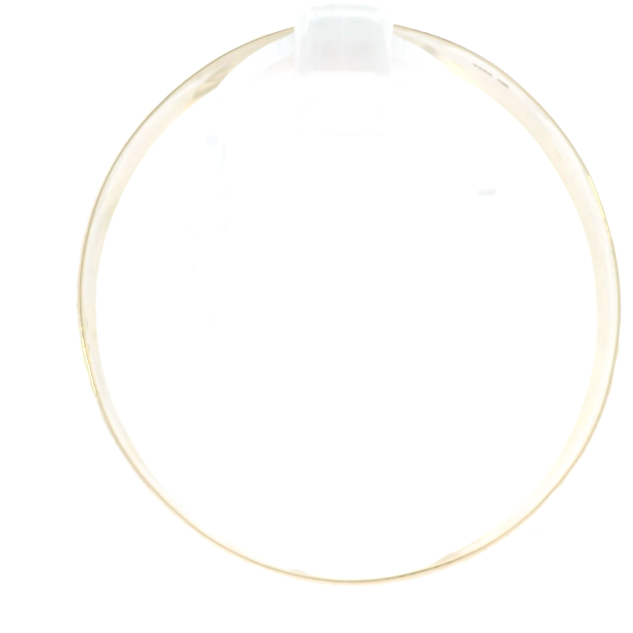 14K Yellow Gold Diamond Cut Bangle Bracelet