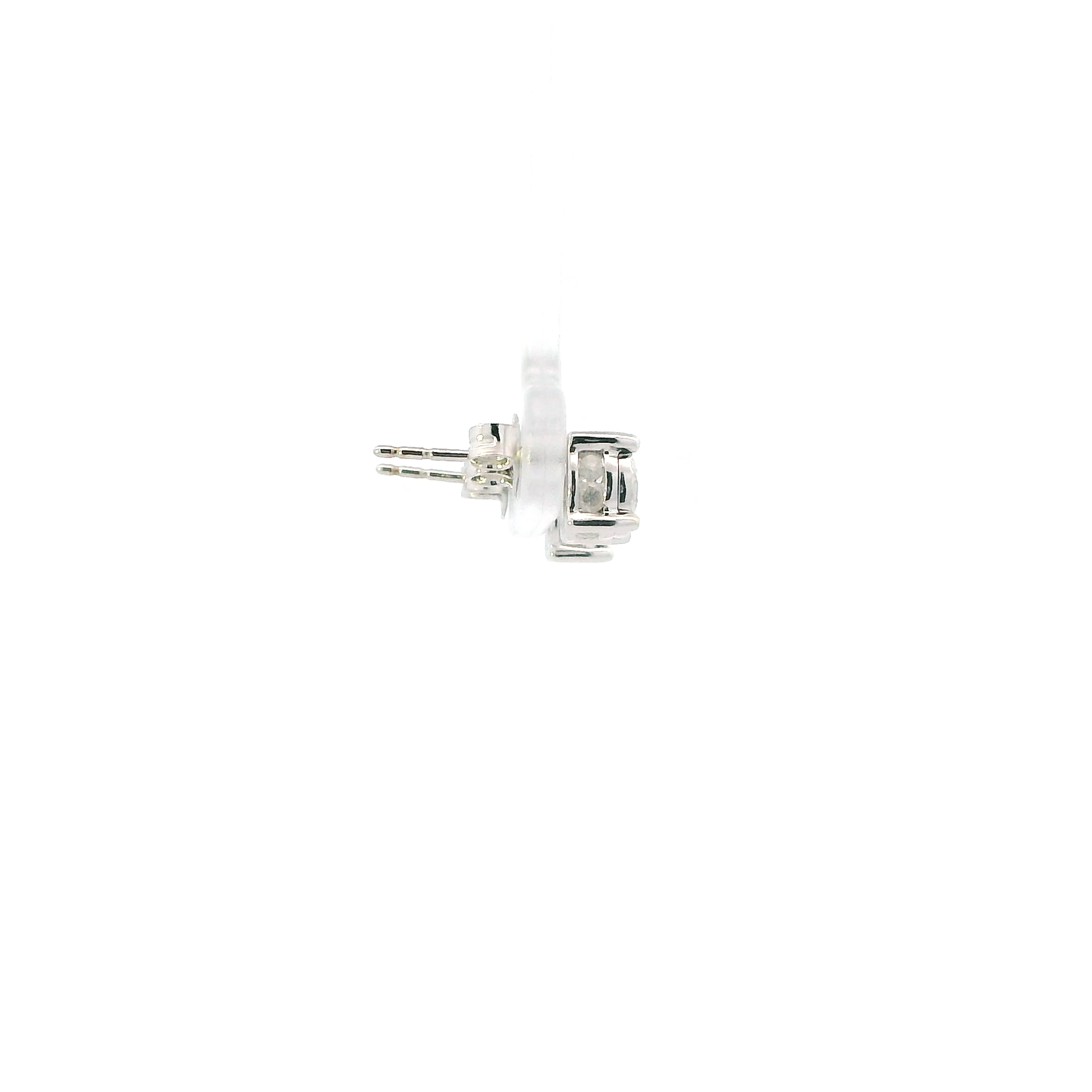 14K White Gold Diamond Earrings