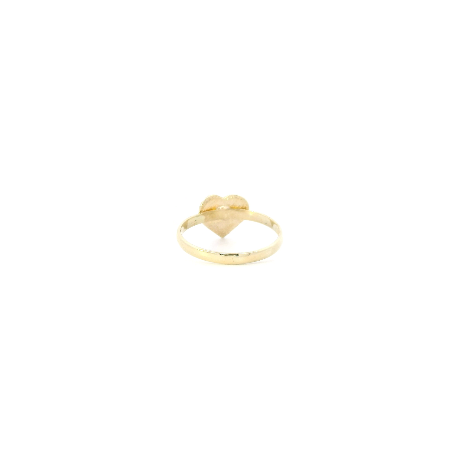 10K Yellow Gold Nugget Heart Womens Ring