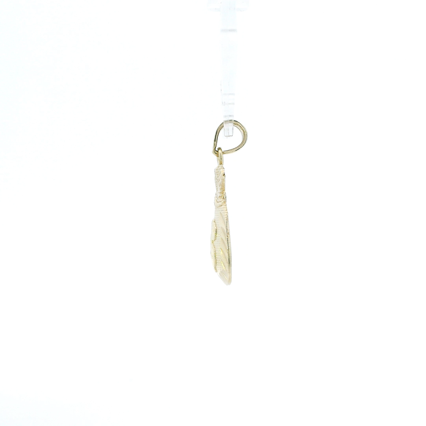 10K Yellow Gold Diamond Cut Money Bag Pendant