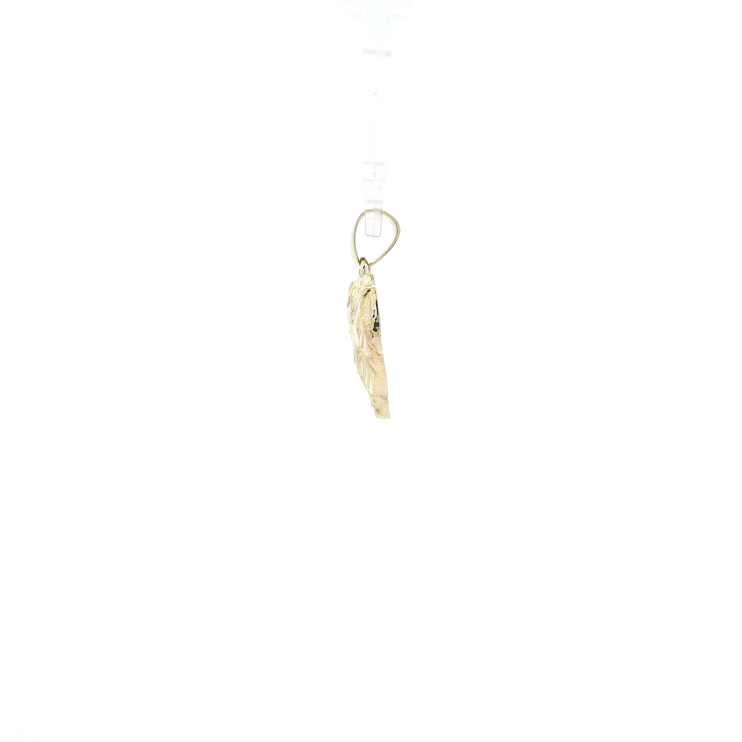 10K Yellow Gold Nugget Heart Pendant