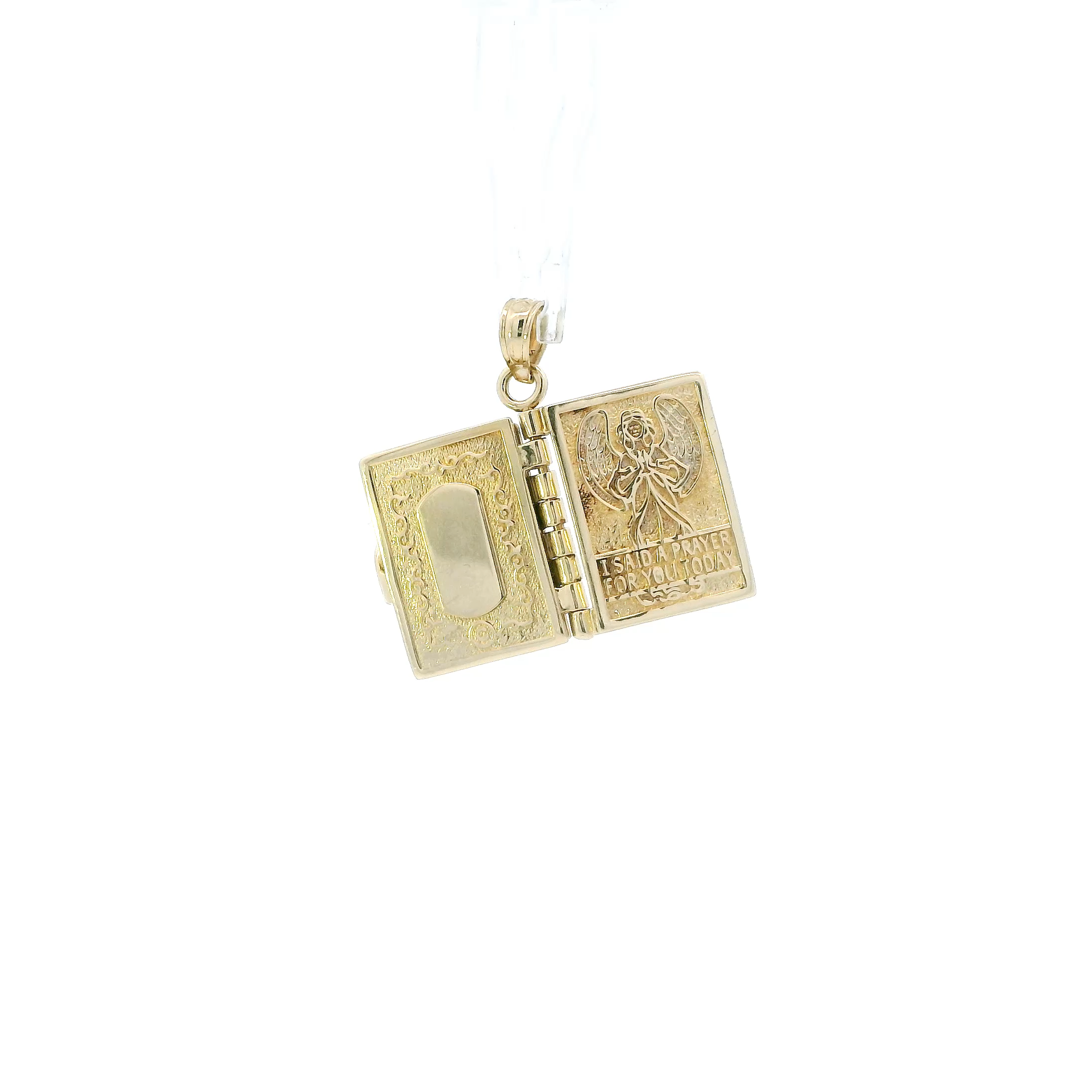 14K Yellow Gold Prayer Book Pendant