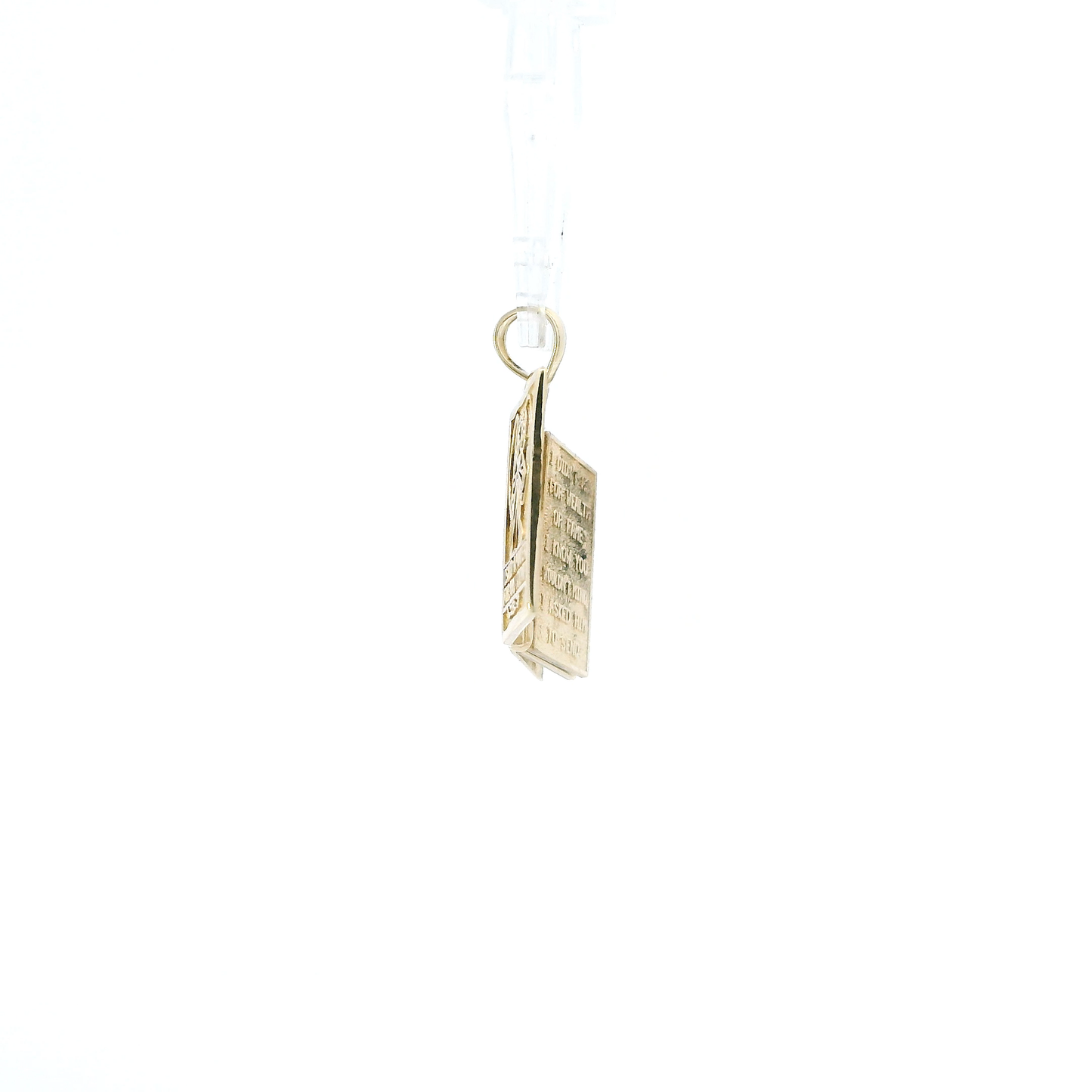 14K Yellow Gold Prayer Book Pendant