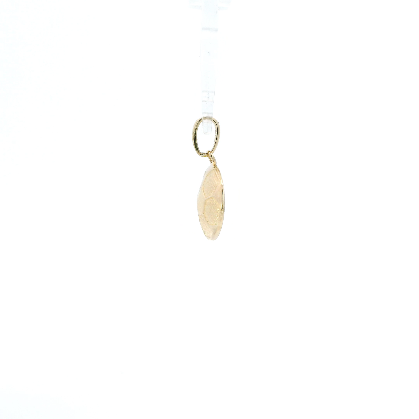 14K Yellow Gold Round Soccer Ball Pendant