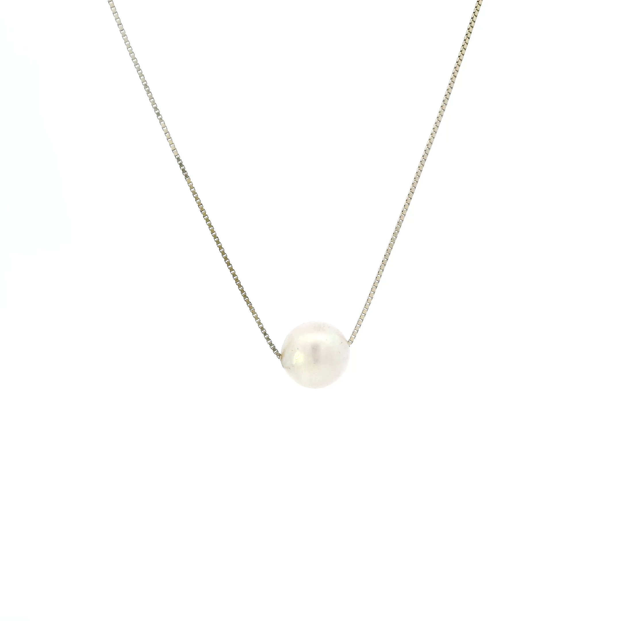 14K Yellow Gold Pearl Pendant & 17