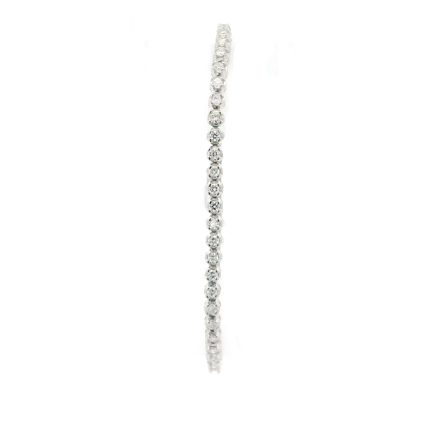 14K White Gold 7" Diamond Tennis Bracelet - 1.70ct