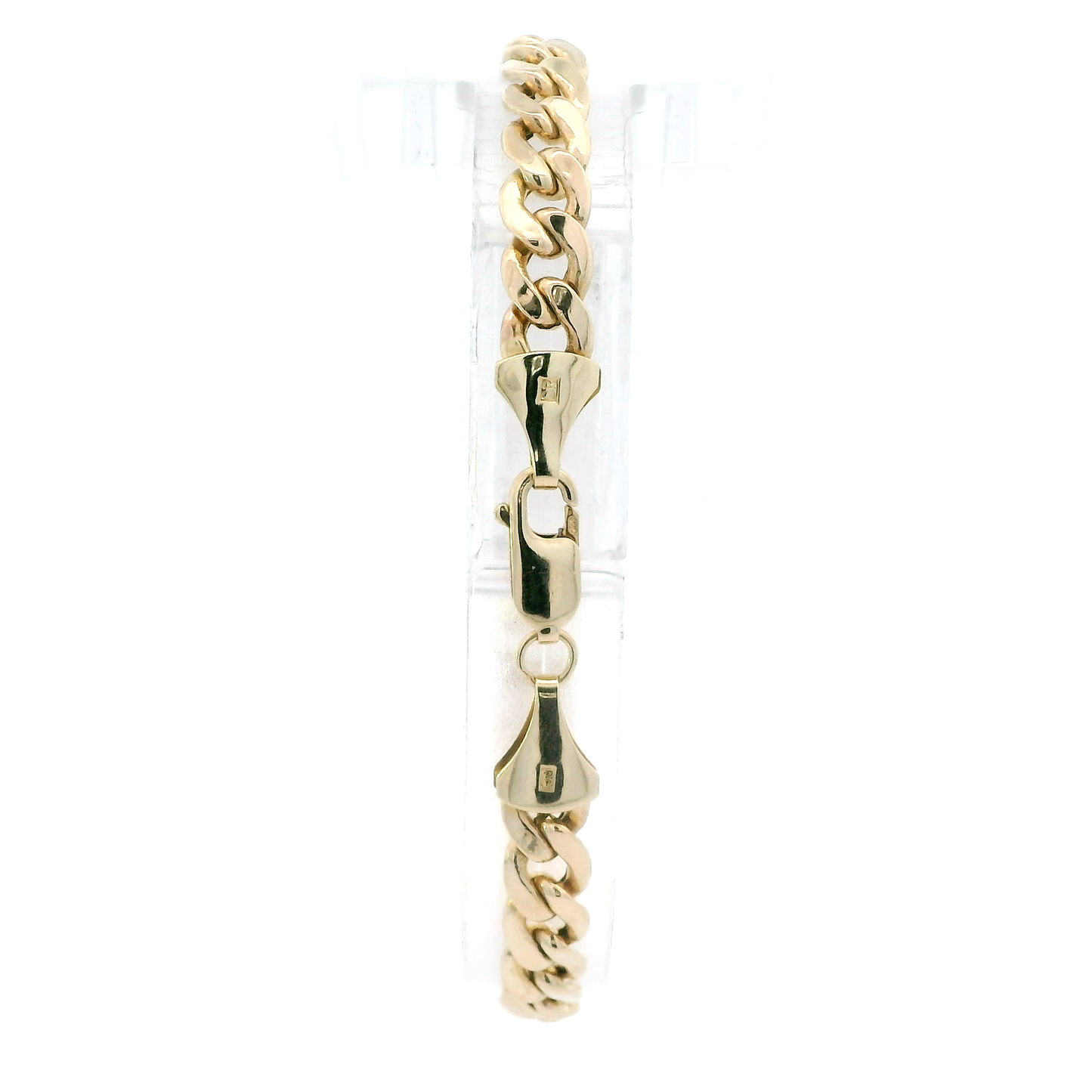 10K Yellow Gold 8" Hollow Cuban Bracelet