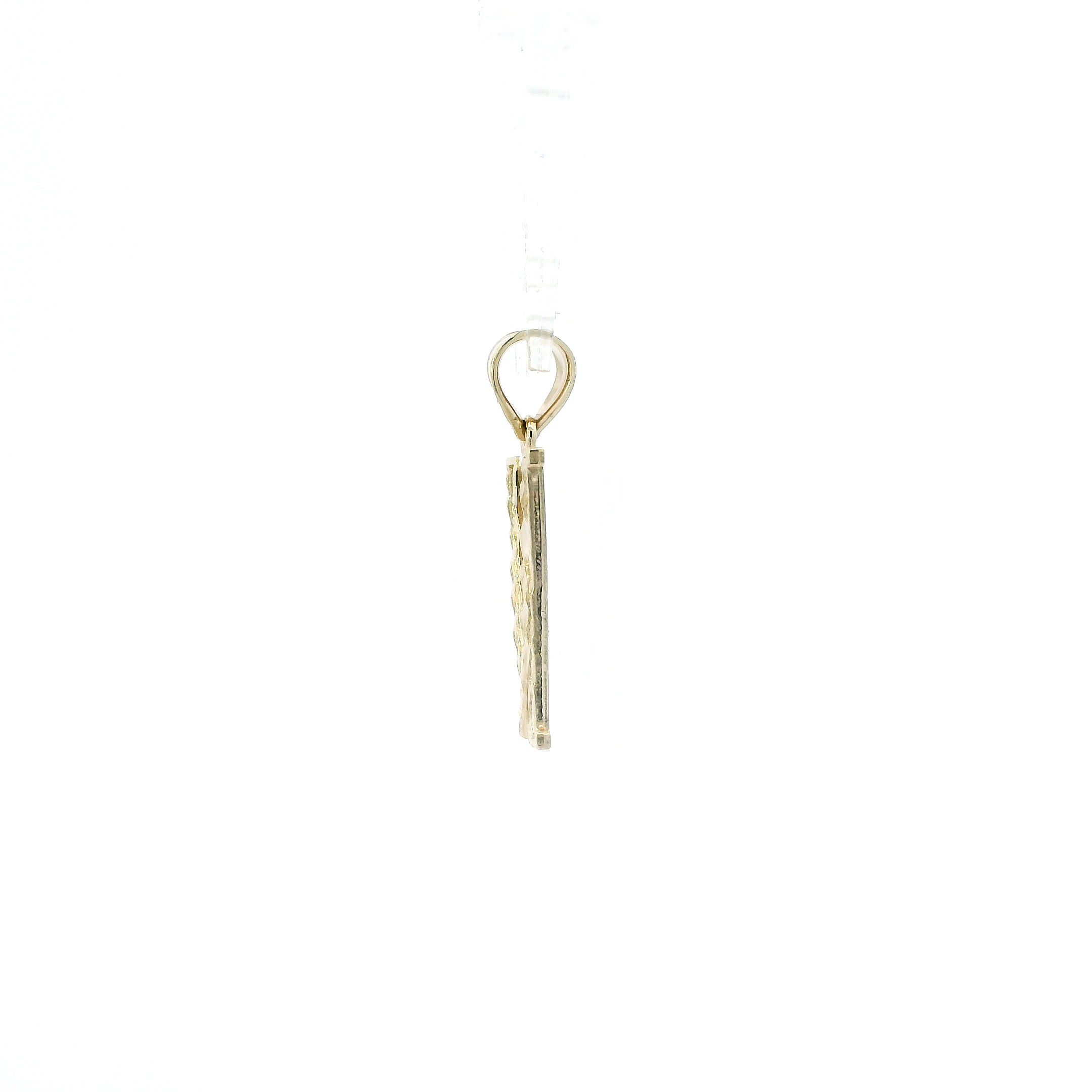 10K Yellow Gold Diamond Cut Letter 