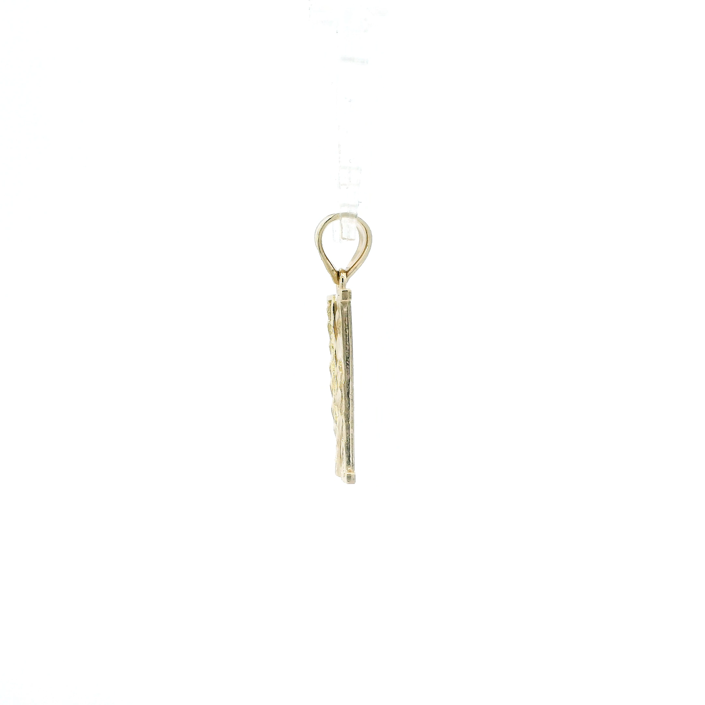 10K Yellow Gold Diamond Cut Letter "M" Pendant