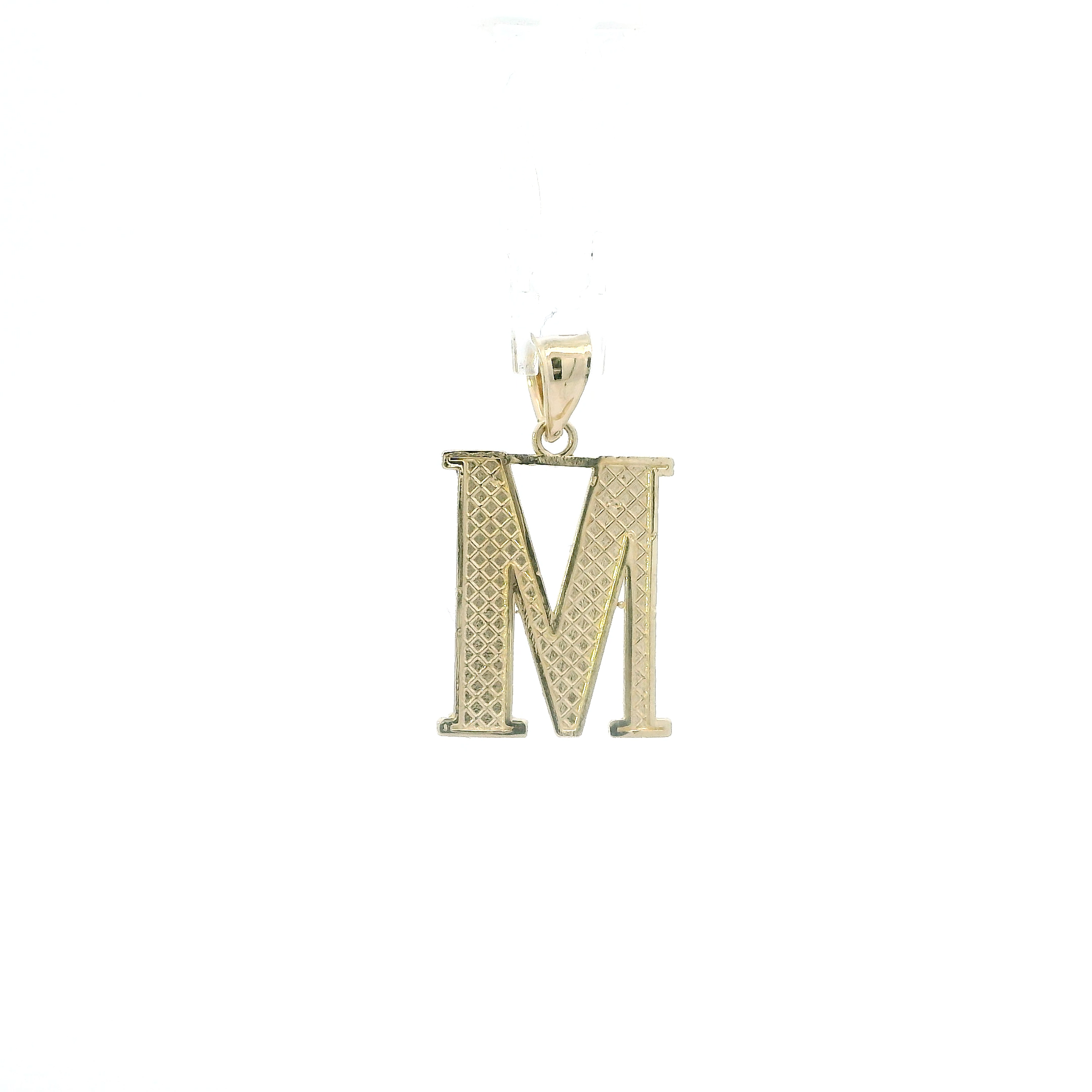 10K Yellow Gold Diamond Cut Letter 