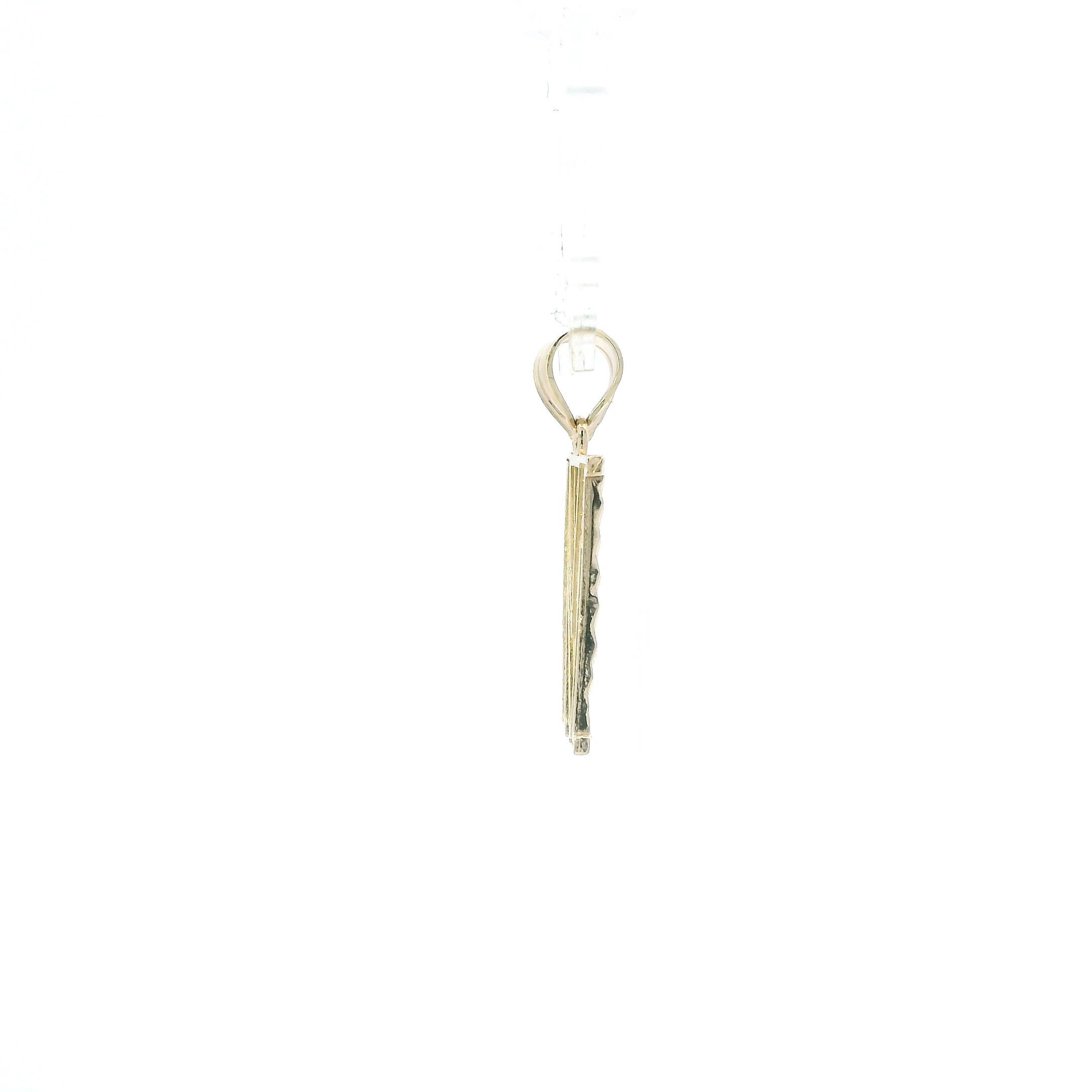 10K Yellow Gold Diamond Cut Letter 