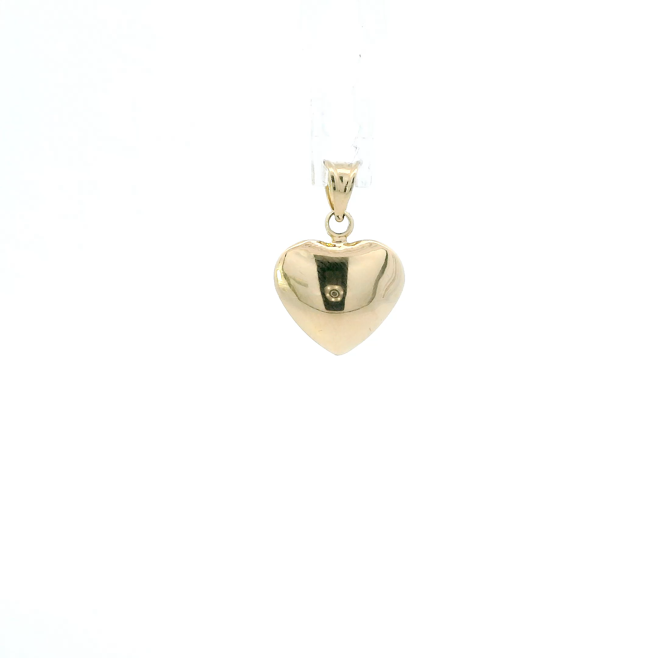 18K Yellow Gold Hollow Heart Pendant