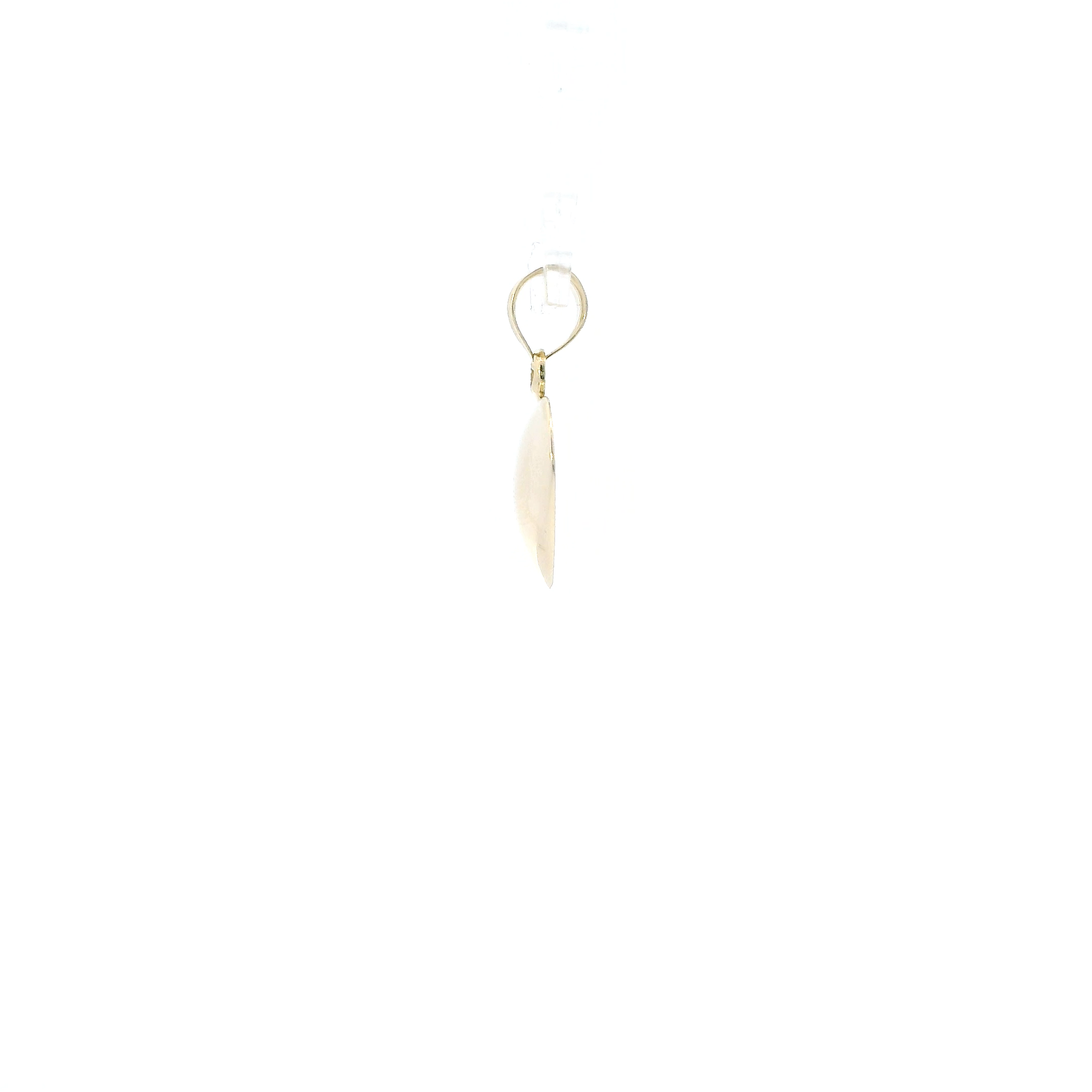 18K Yellow Gold Hollow Heart Pendant