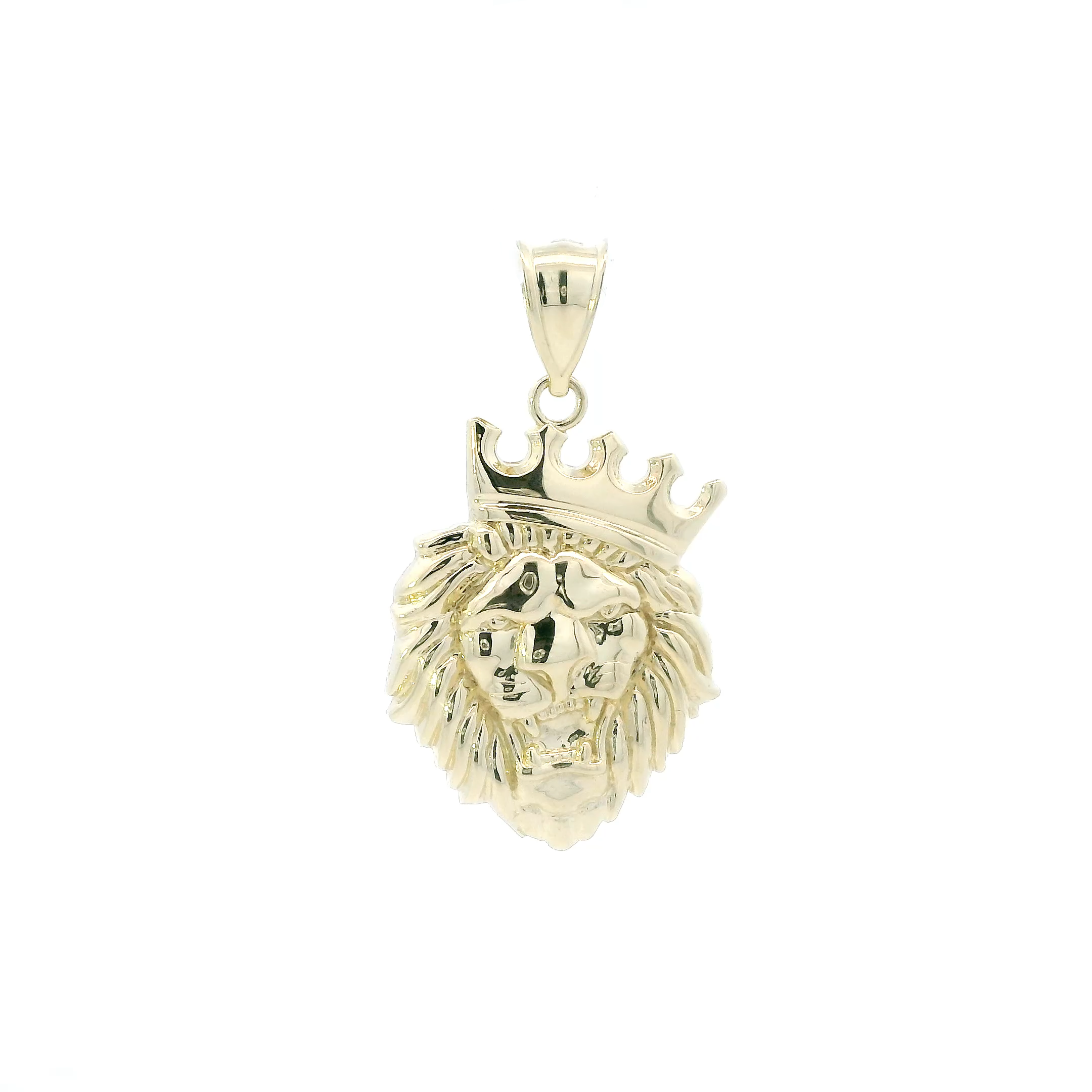 10K Yellow Gold Lion Head Pendant