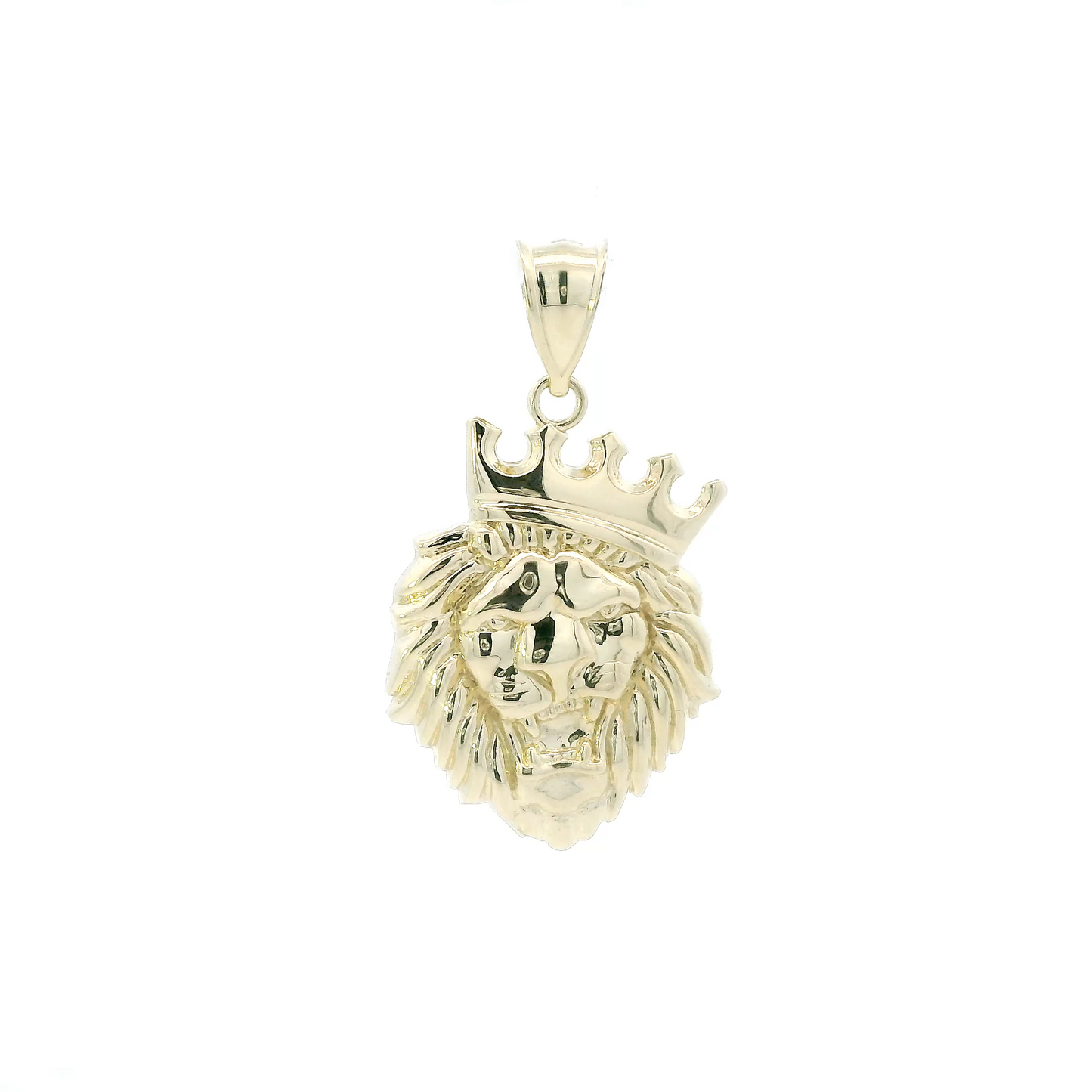 10K Yellow Gold Lion Head Pendant