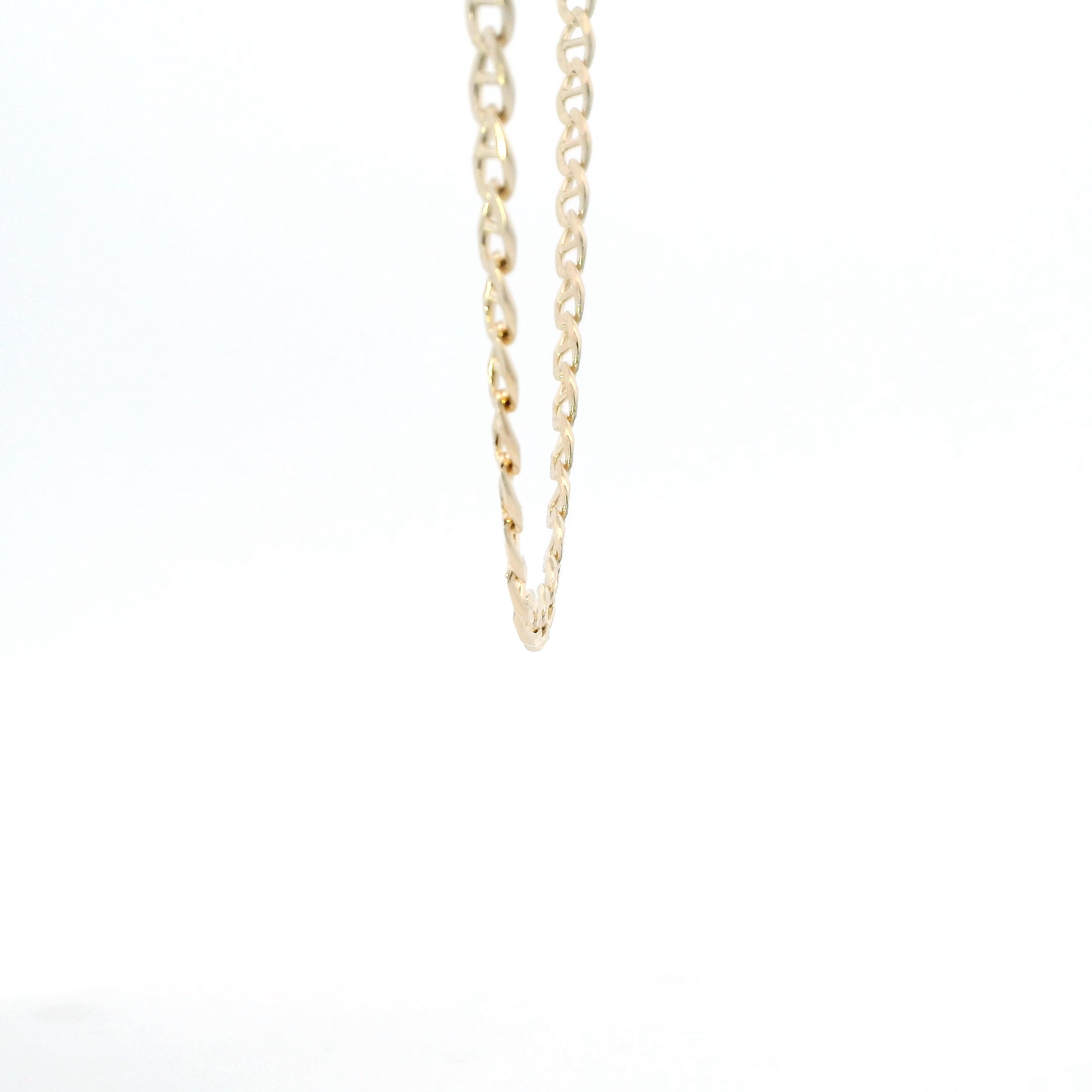 14K Yellow Gold 22.5" Diamond Cut Mariner Chain