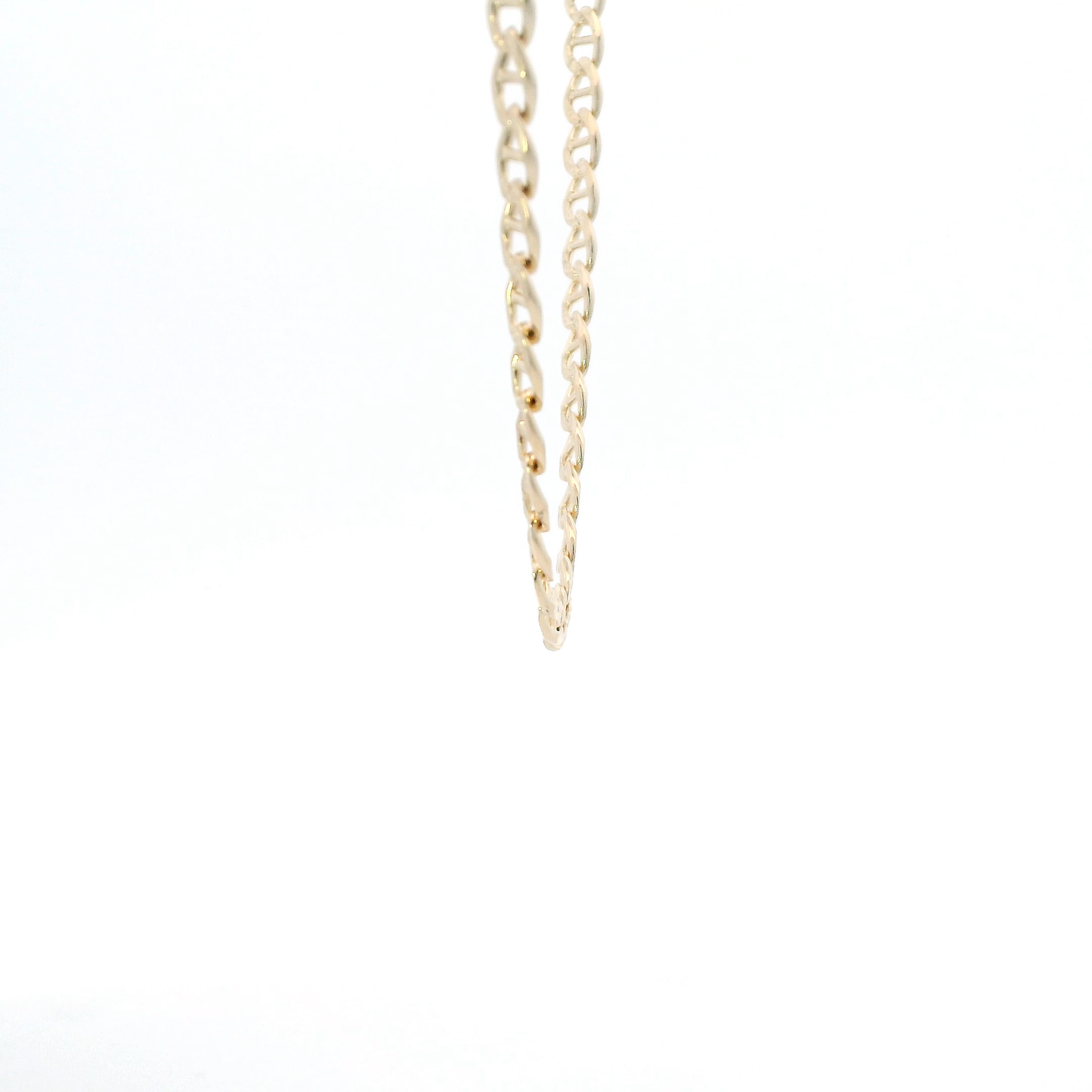 14K Yellow Gold 22.5" Diamond Cut Mariner Chain