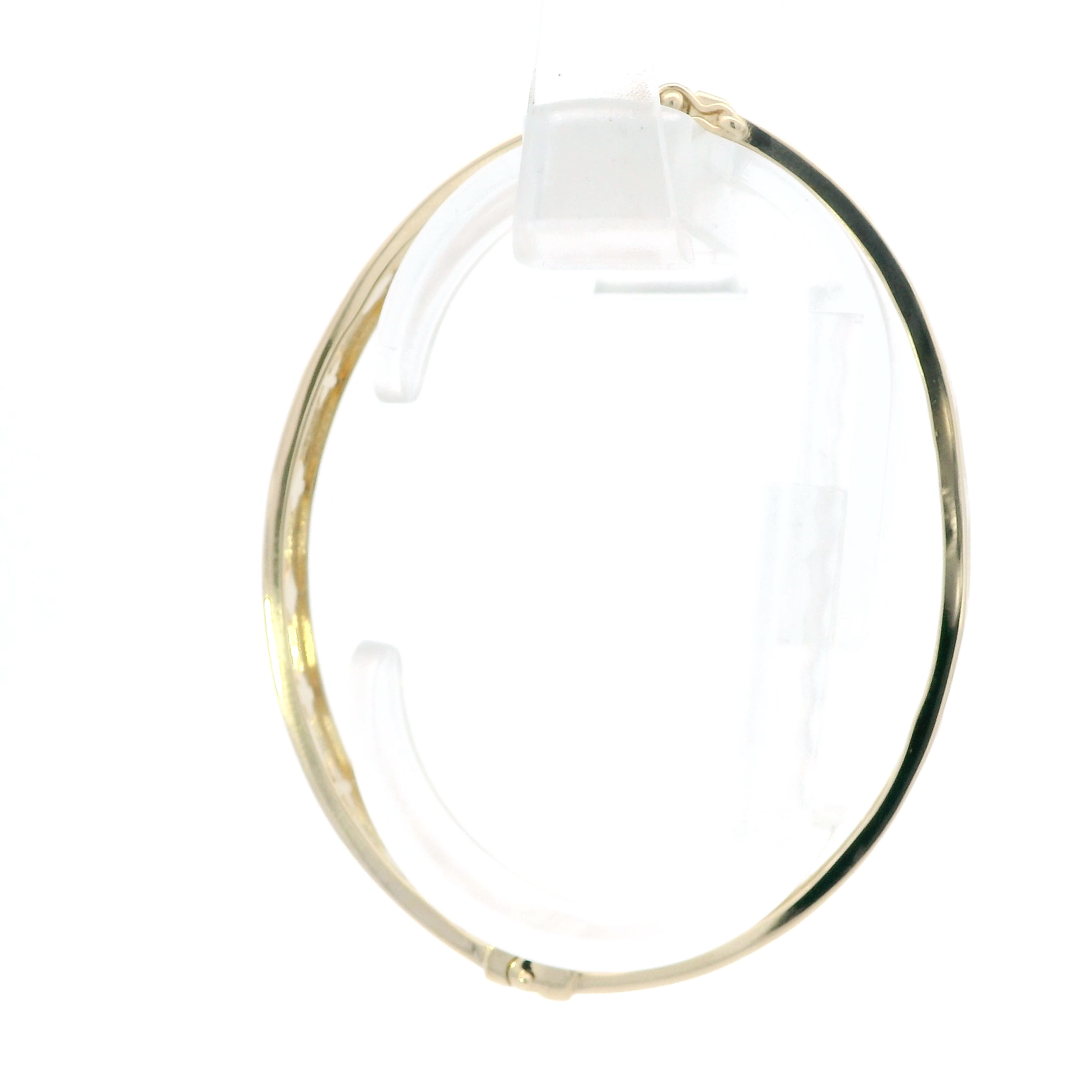 14K Yellow Gold Floral Multi Color Enamel Bangle Bracelet