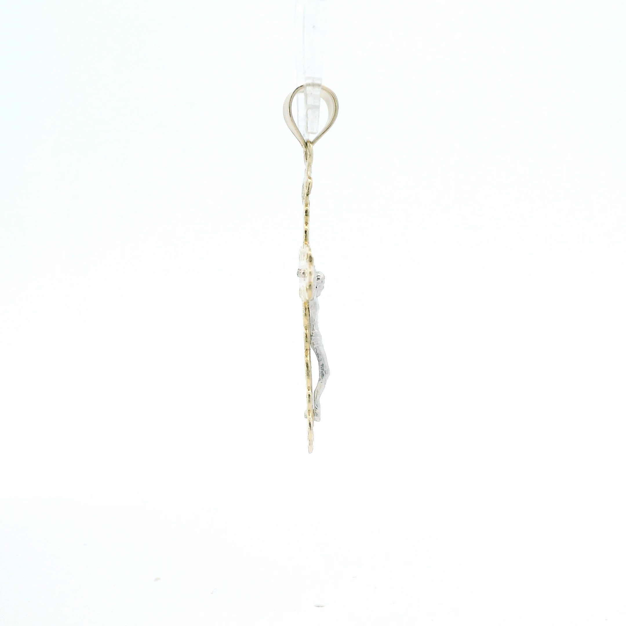 14K Yellow & White Gold Religious Crucifix Pendant