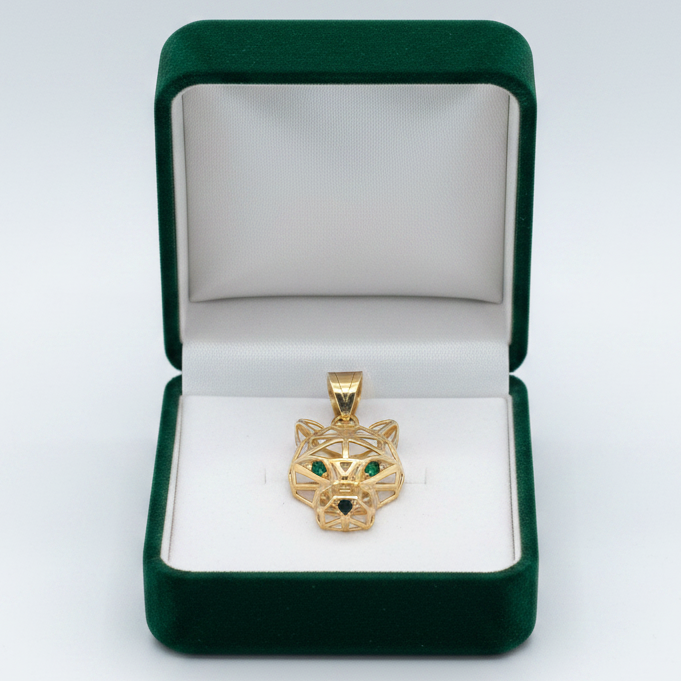 18K Yellow Gold Panther Pendant