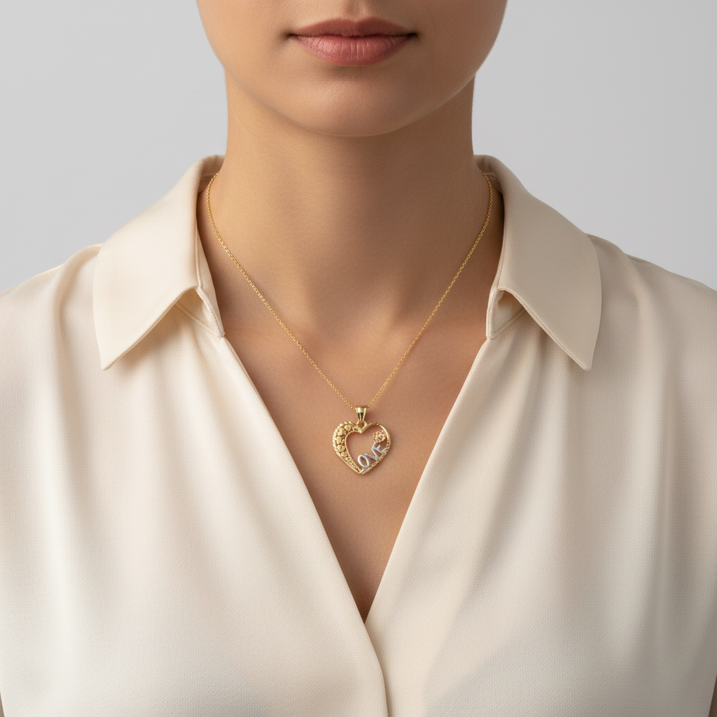 14K Tri Color Gold 