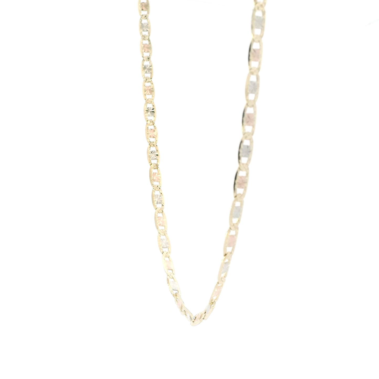 14K Tri Color Gold 24" Valentino Chain