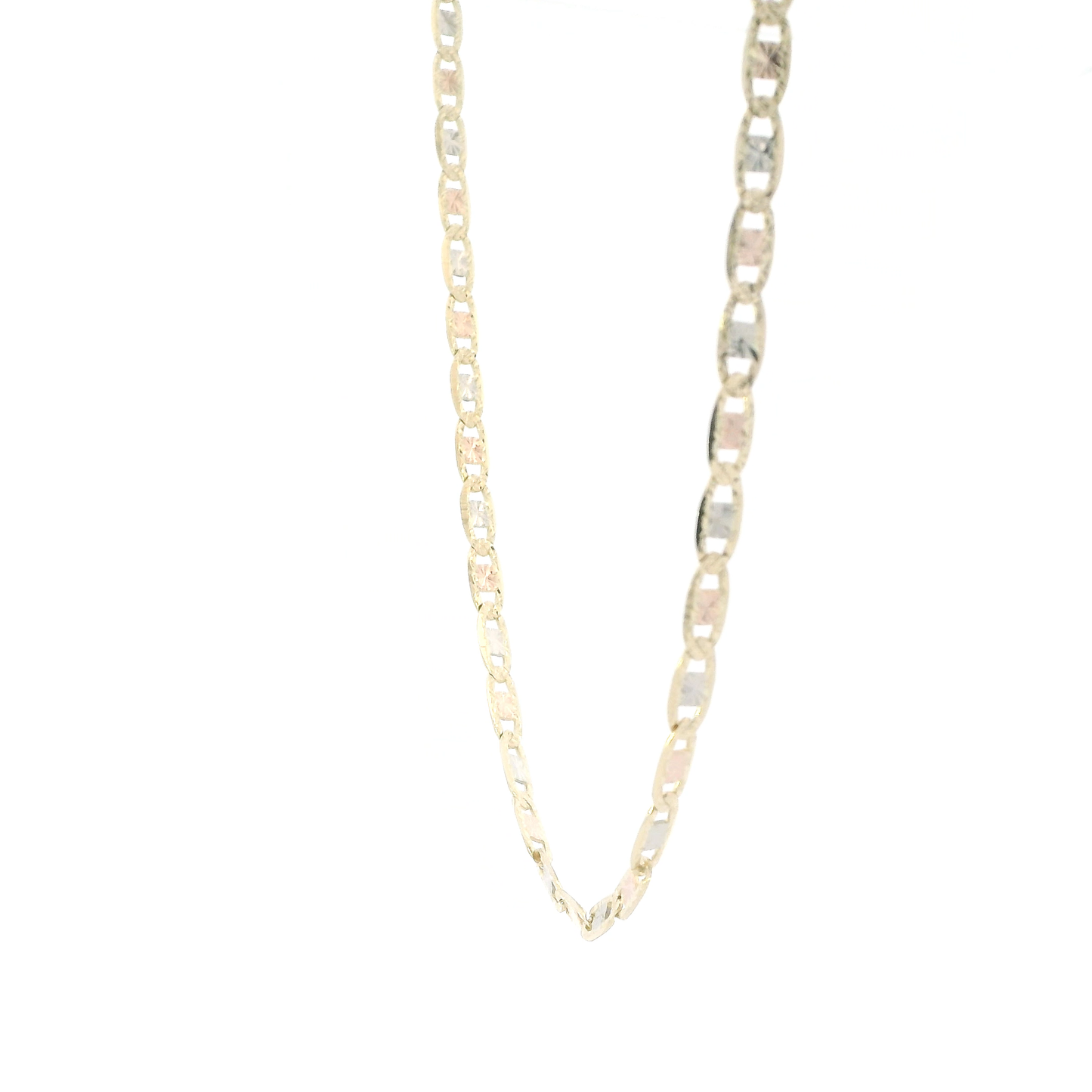 14K Tri Color Gold 24" Valentino Chain