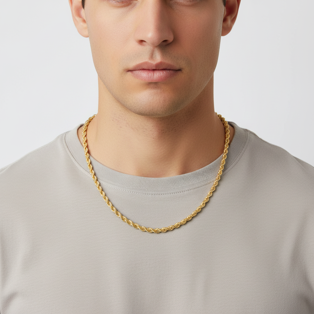 14K Yellow Gold 21.5" Rope Chain