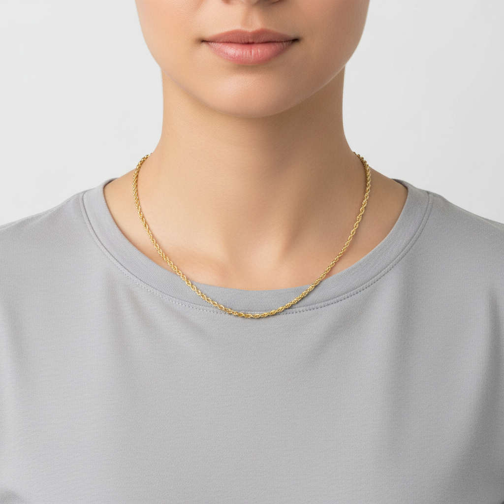 14K Yellow Gold 17.5" Rope Chain